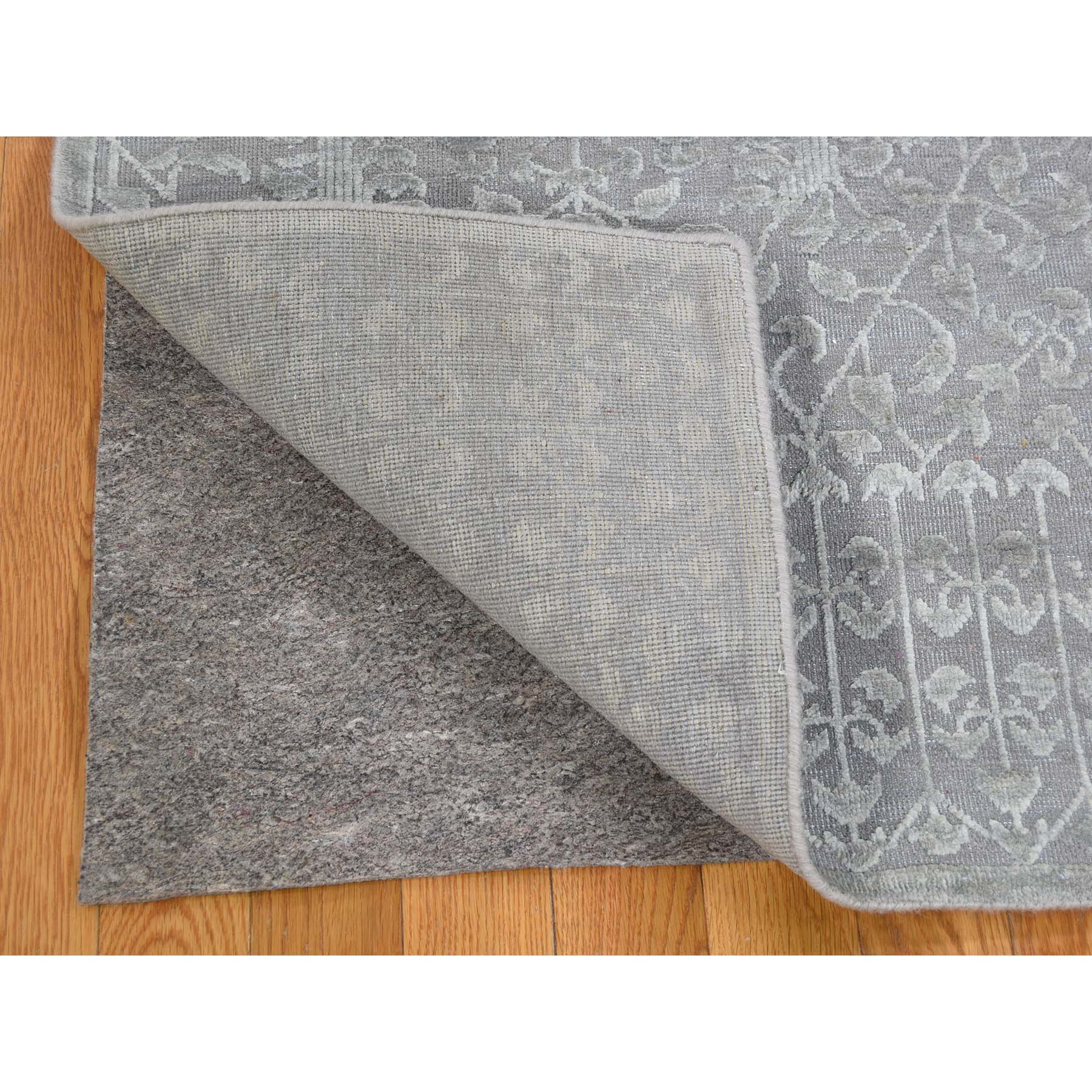 9-x12-1  Tone on Tone Silk with Oxidized Wool Hand-Knotted Oriental Rug 