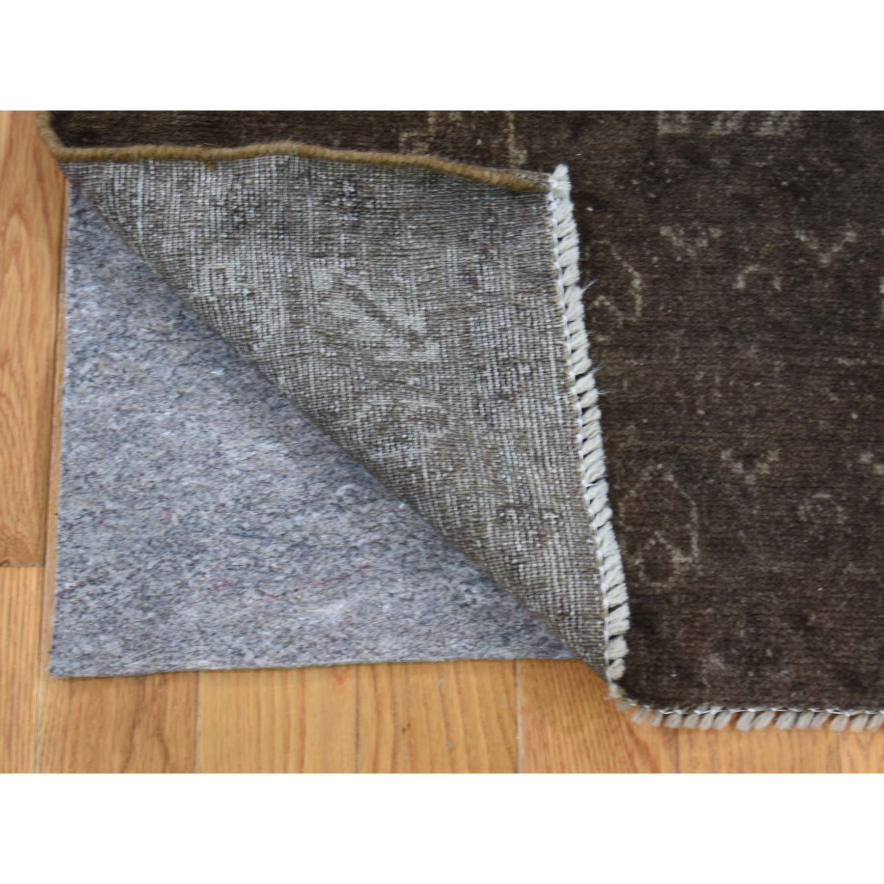 4-x7- Pure Wool Vintage Afghan Baluch Silver Wash Hand-Knotted Rug 