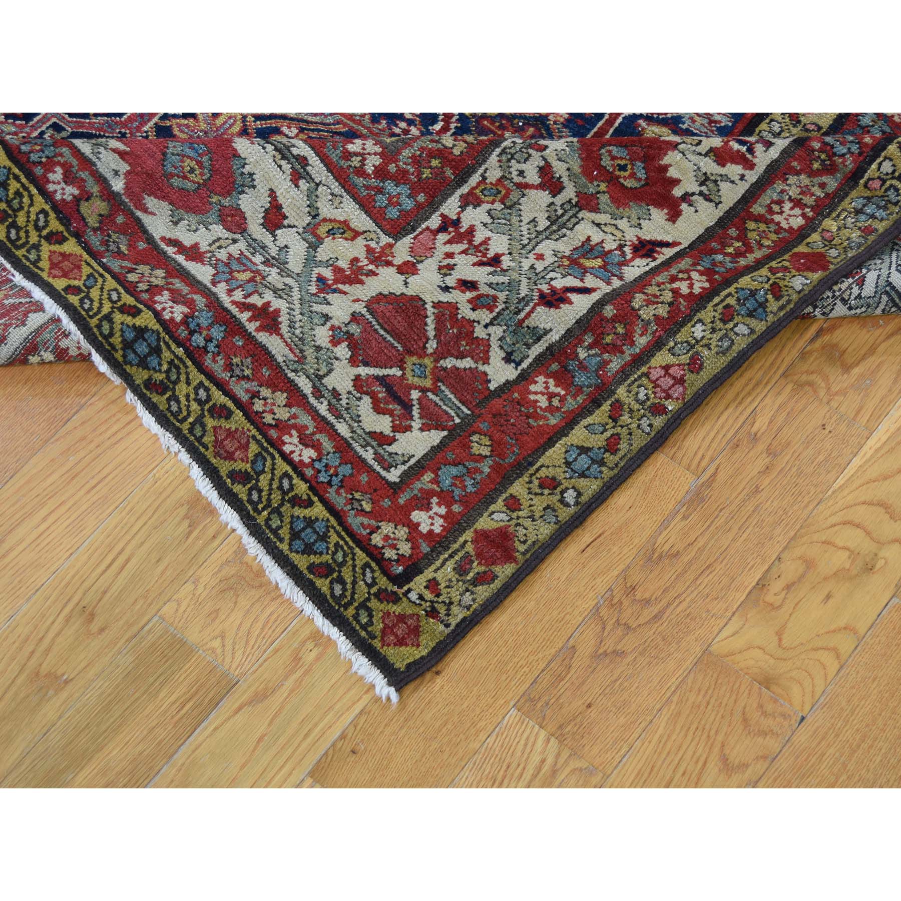 6-5 x16-4  Hand-Knotted Antique Persian Fereghan Sarouk gallery Size Oriental Rug 