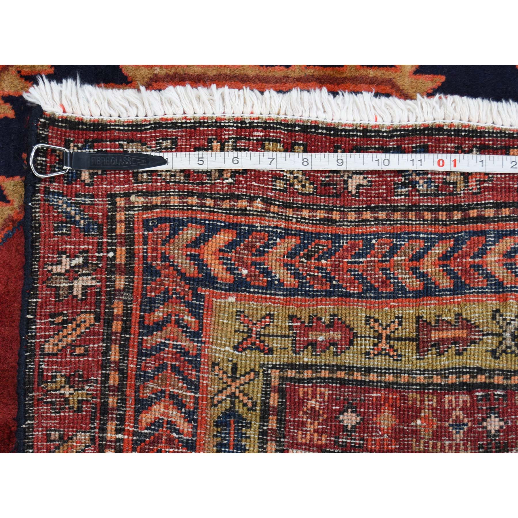 4-5 x10- Semi Antique Persian Northeast With Deers Pure Wool Wide Runner Oriental Rug 