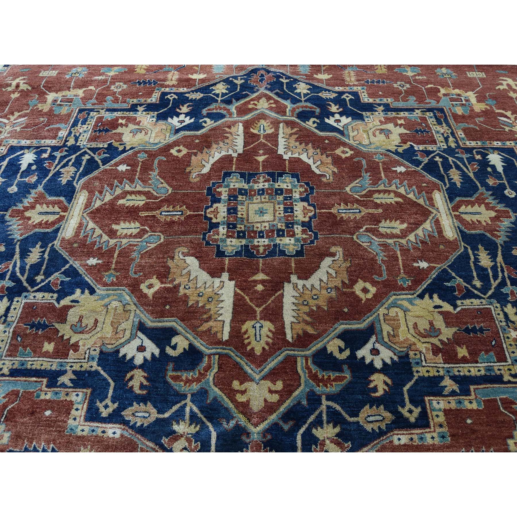 10-1 x13-9  Antiqued Heriz Re-creation Pure Wool Hand Knotted Oriental Rug 