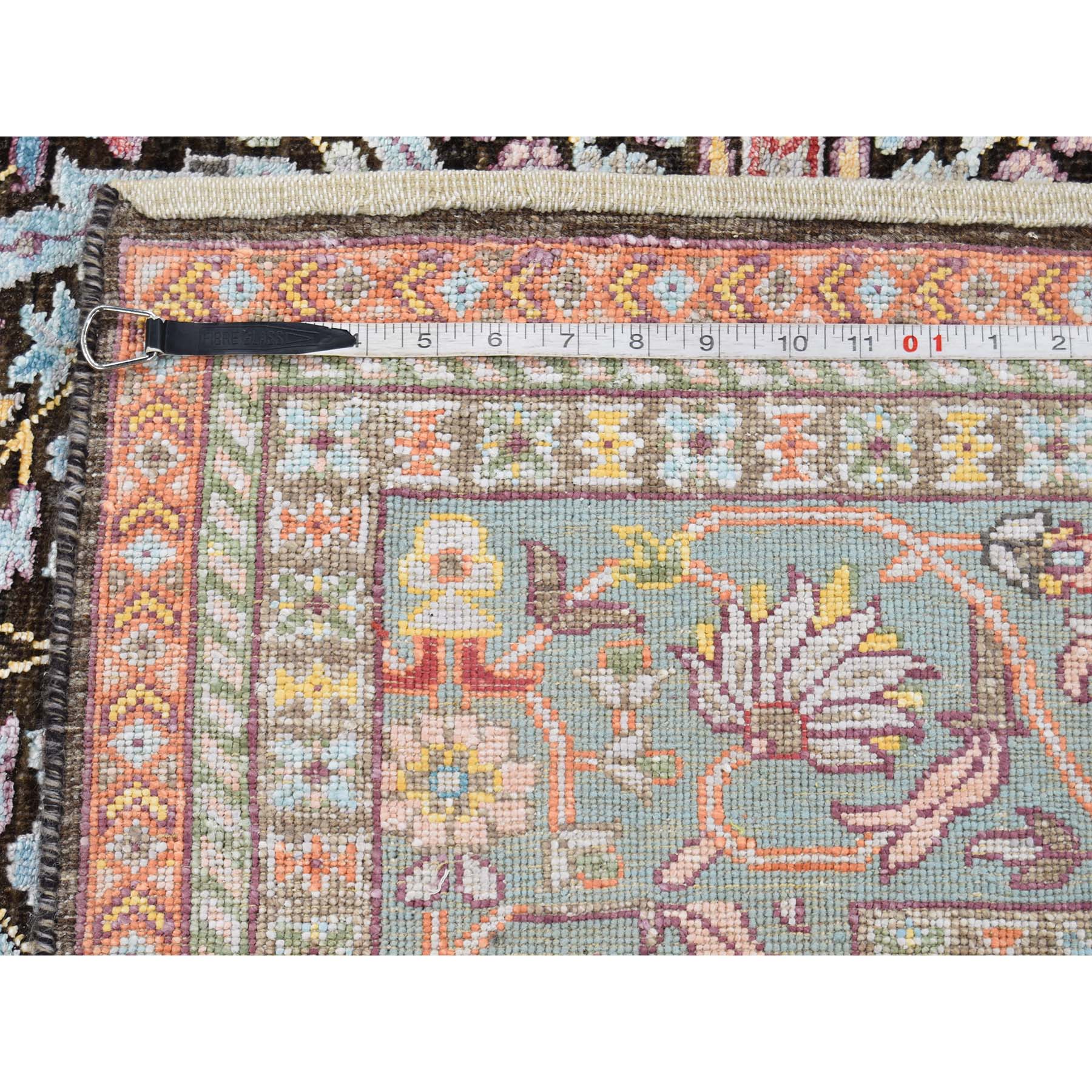 8-1 x10- Silk With Textured Wool Kashan Design Hand-Knotted Oriental Rug 