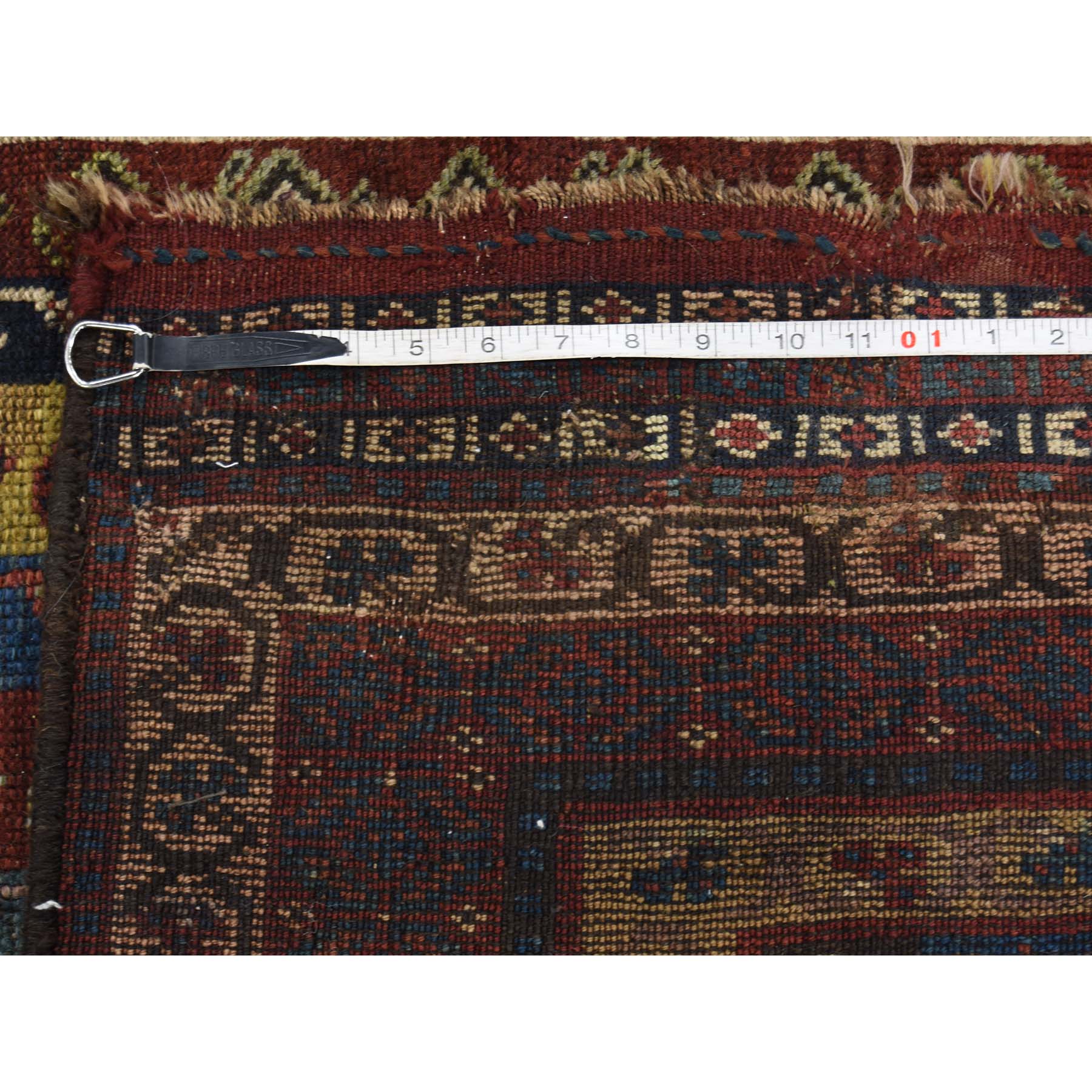 4-10 x11-8  Antique Persian Tribal Lori Buft With Shawl Design Wide Runner Hand-Knotted Oriental Rug 