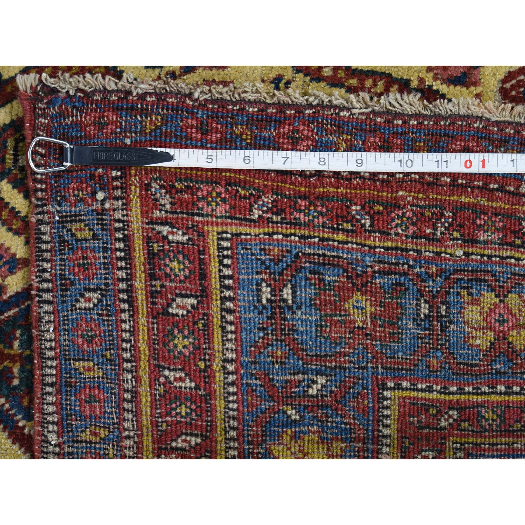 7-2 x20-1  Antique Persian Gallery Size Runner Bijar Pure Wool Hand-Knotted Oriental Rug 