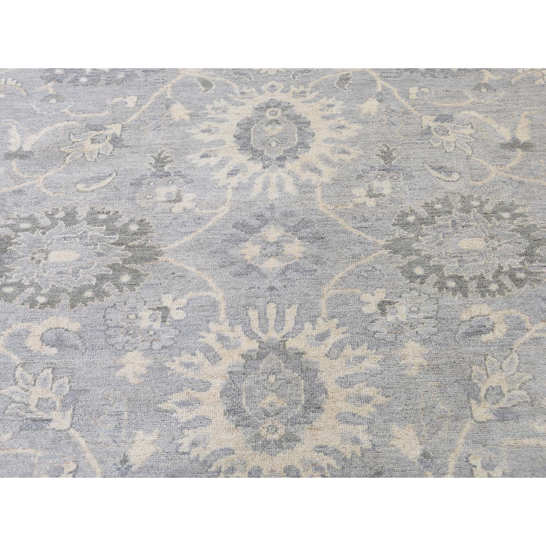 8-4 x9-10  Silver Wash Peshawar With Mahal Design Hand-Knotted Oriental Rug 