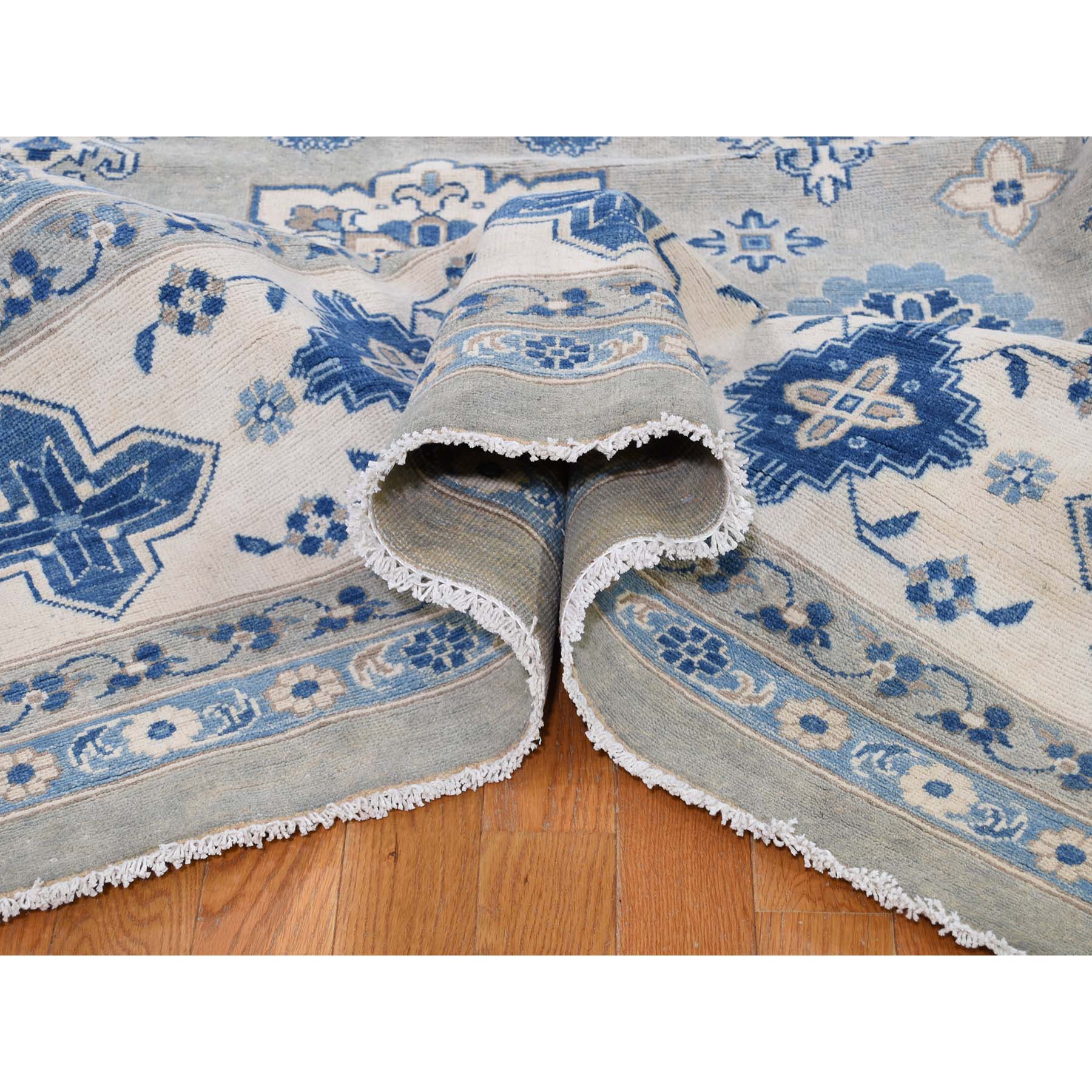 10-3 x13-6  Vintage Look Kazak Pure Wool Hand-Knotted Oriental Rug 