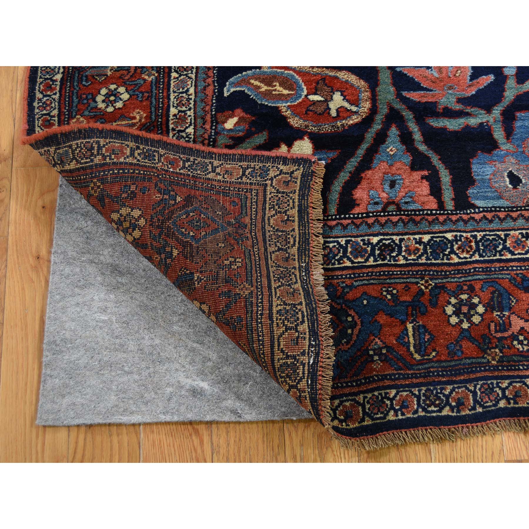 4-6 x6-6  Antique Persian Bijar Pure Wool Exc Condition Full Pile Hand-Knotted Oriental Rug 