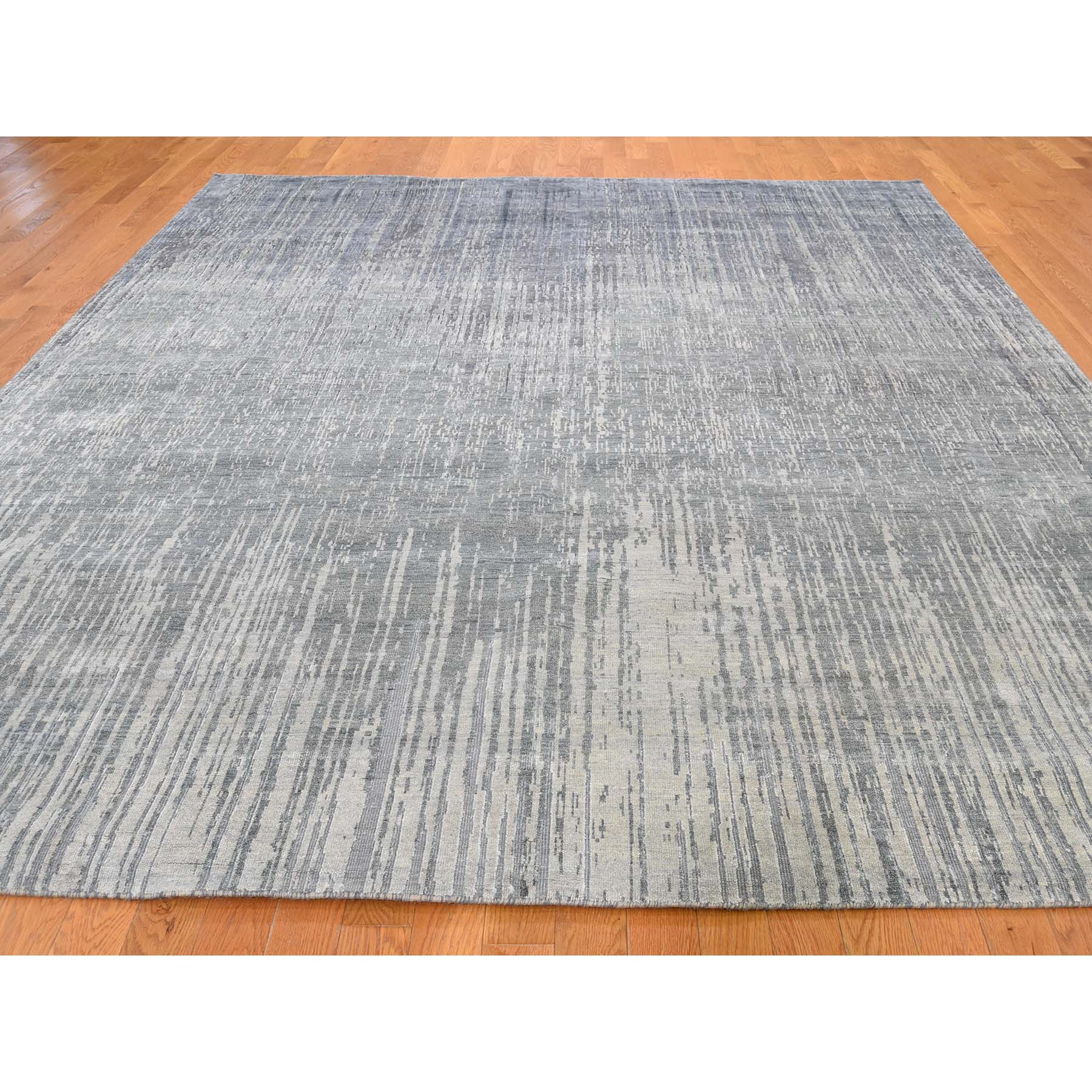 8-x10-4  Ombre Design Pure Silk Hand-Knotted Oriental Rug 