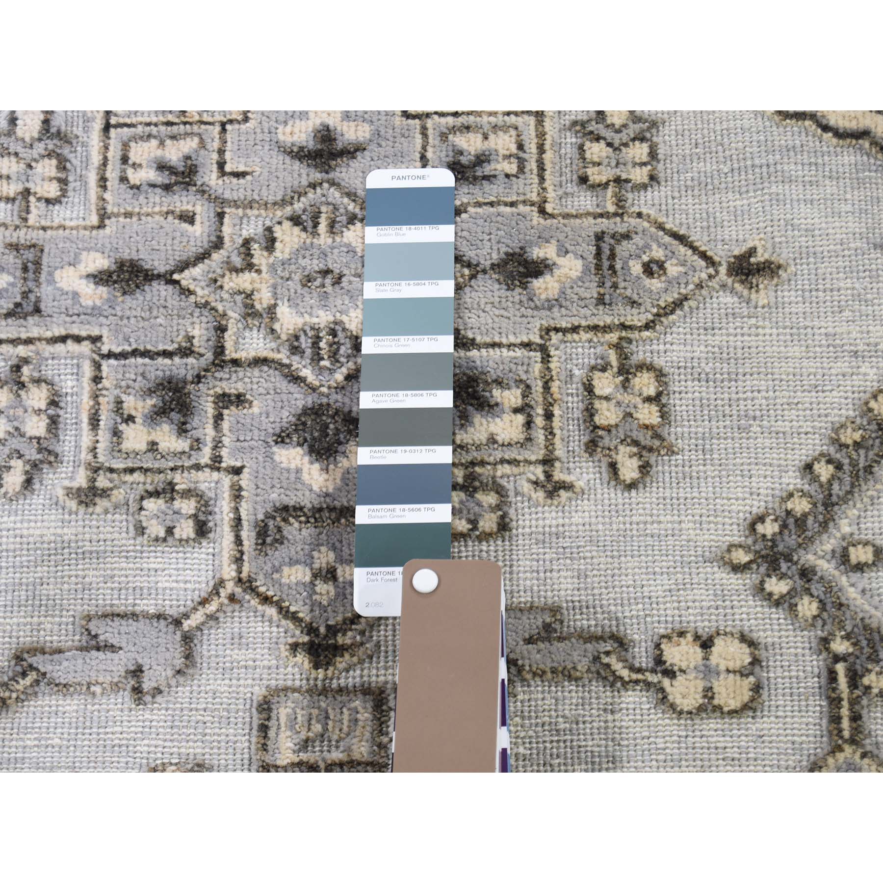 8-x9-10  Textured Pile With Textured Wool Hi-Low Peshawar Hand-Knotted Oriental Rug 