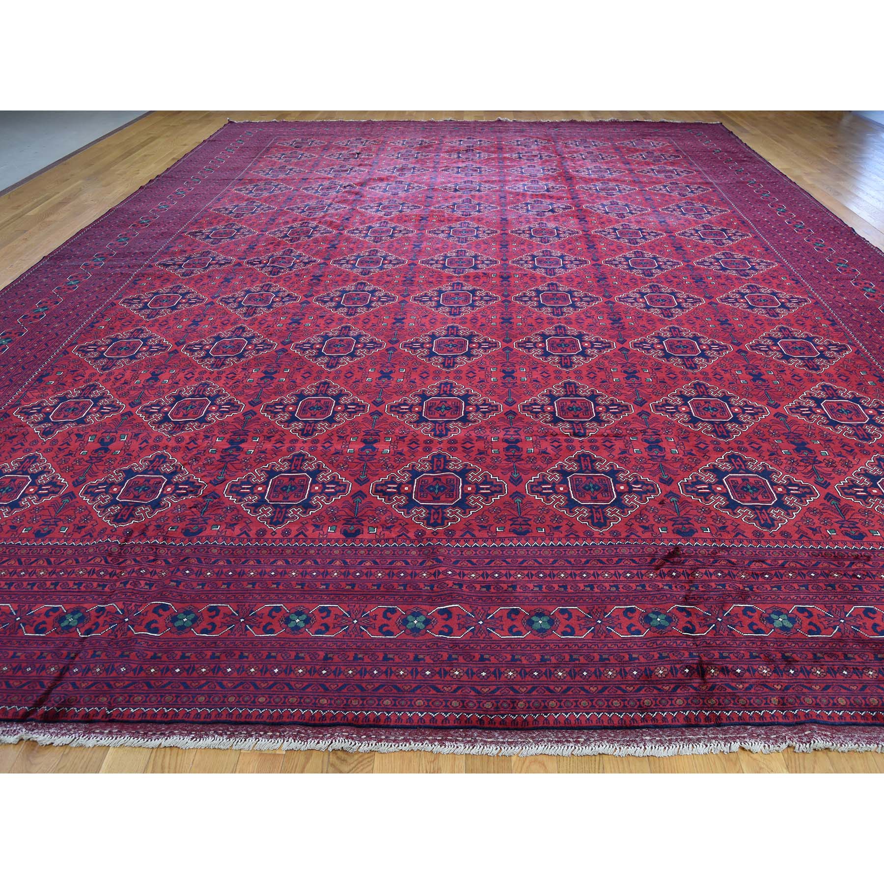 13-1 x19-8  Mansion Size Afghan Khamyab Pure Wool Hand Knotted Oriental Rug 