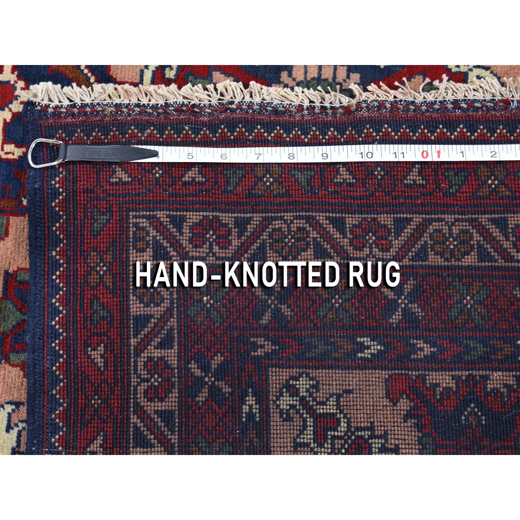 10-x12-9  Afghan Khamyab Dense Weave Silky Wool Hand Knotted Oriental Rug 