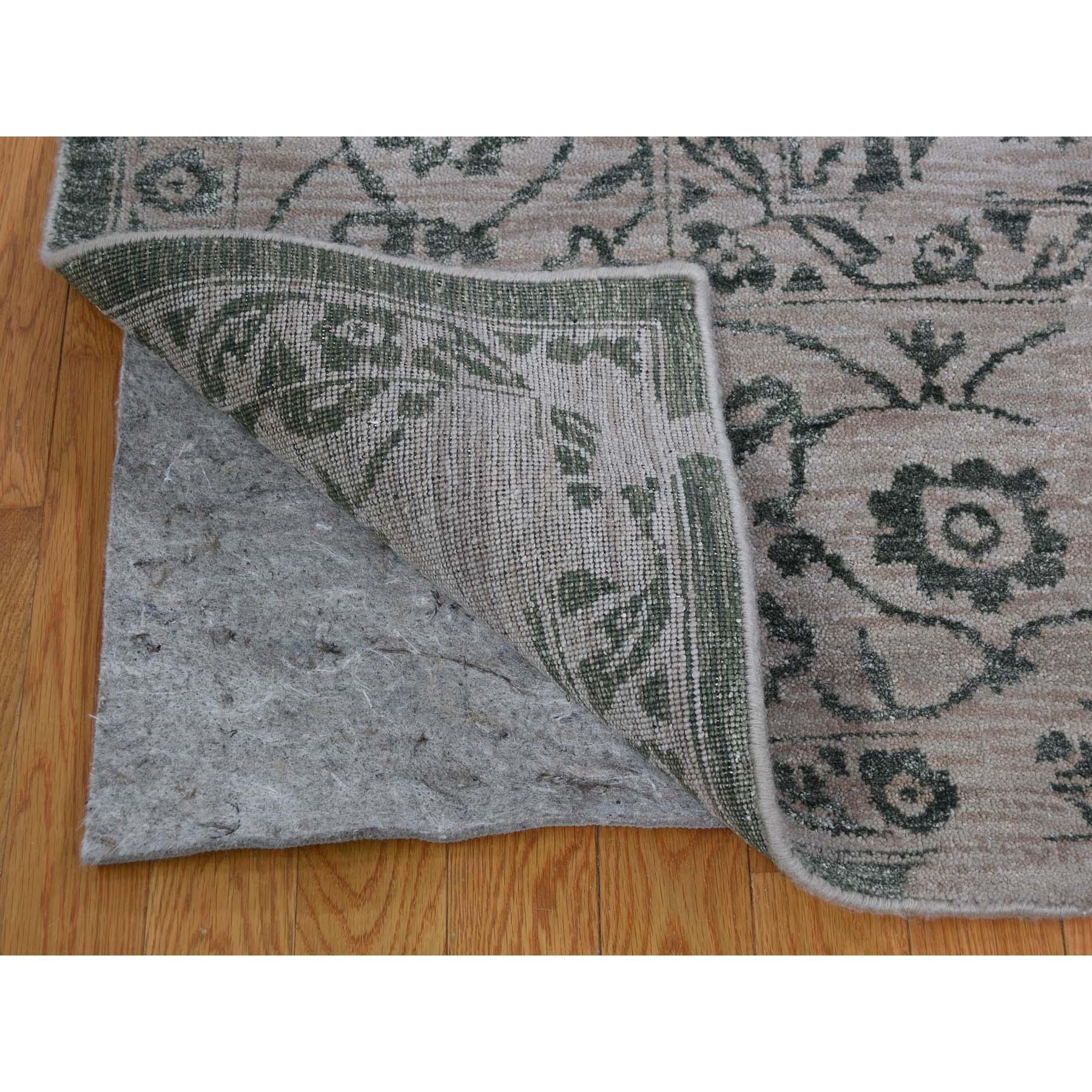 10-x14- Wool and Silk Broken Heriz Design Oriental Rug Handmade 
