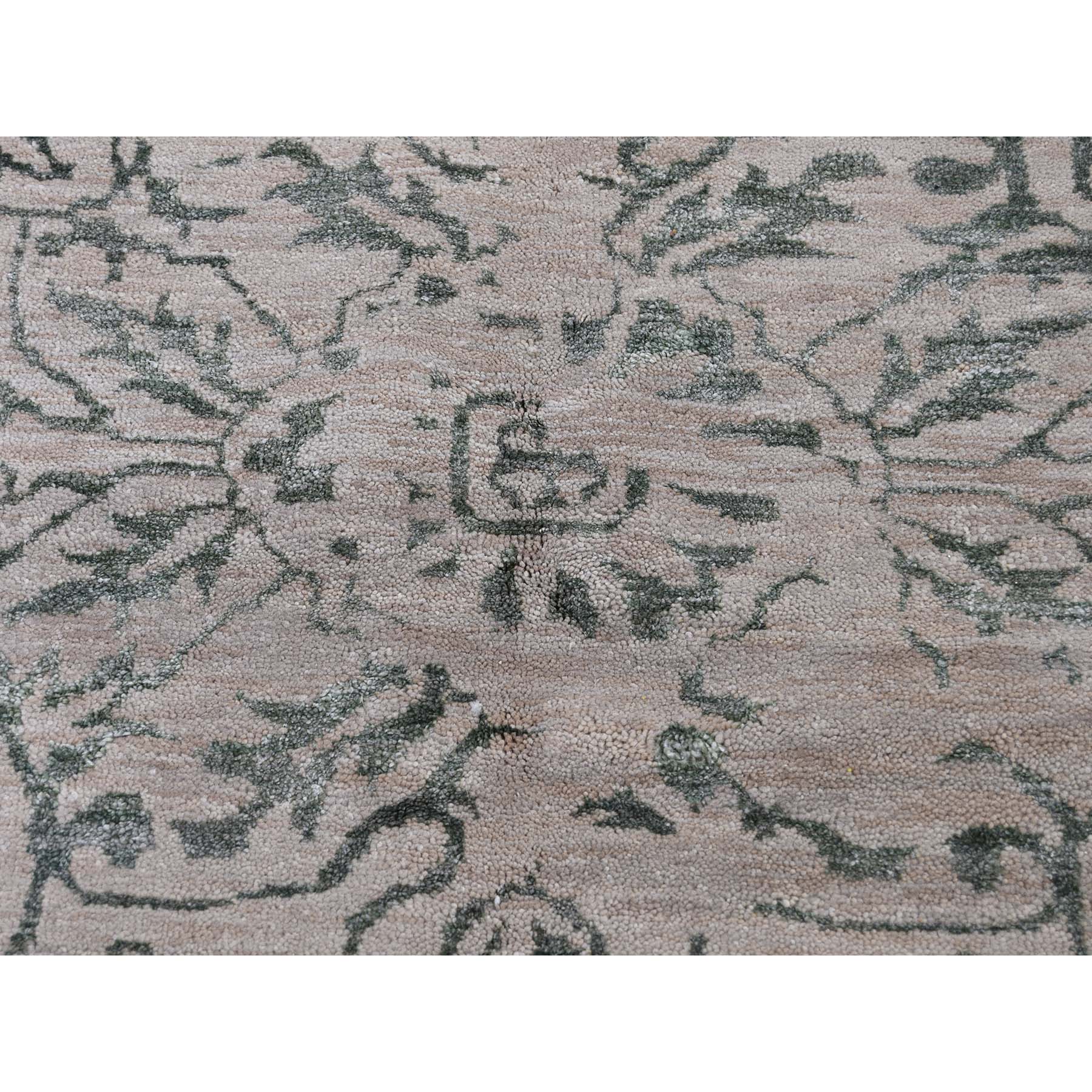 10-x14- Wool and Silk Broken Heriz Design Oriental Rug Handmade 