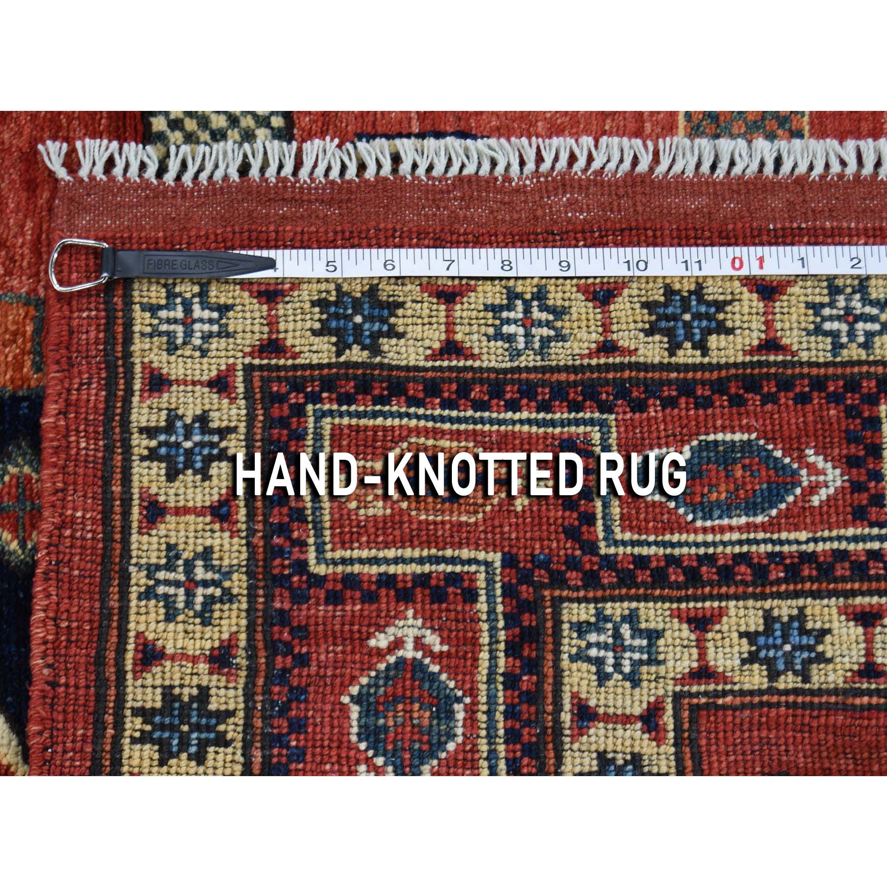 4-5 x6- Pure Wool Hand-Knotted Afghan Ersari Oriental Rug 