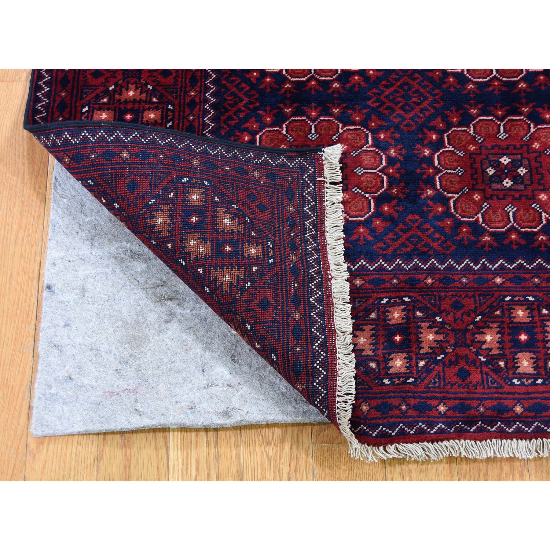 4-1 x6-3  Afghan Khamyab Dense Weave Silky Wool Hand Knotted Oriental Rug 