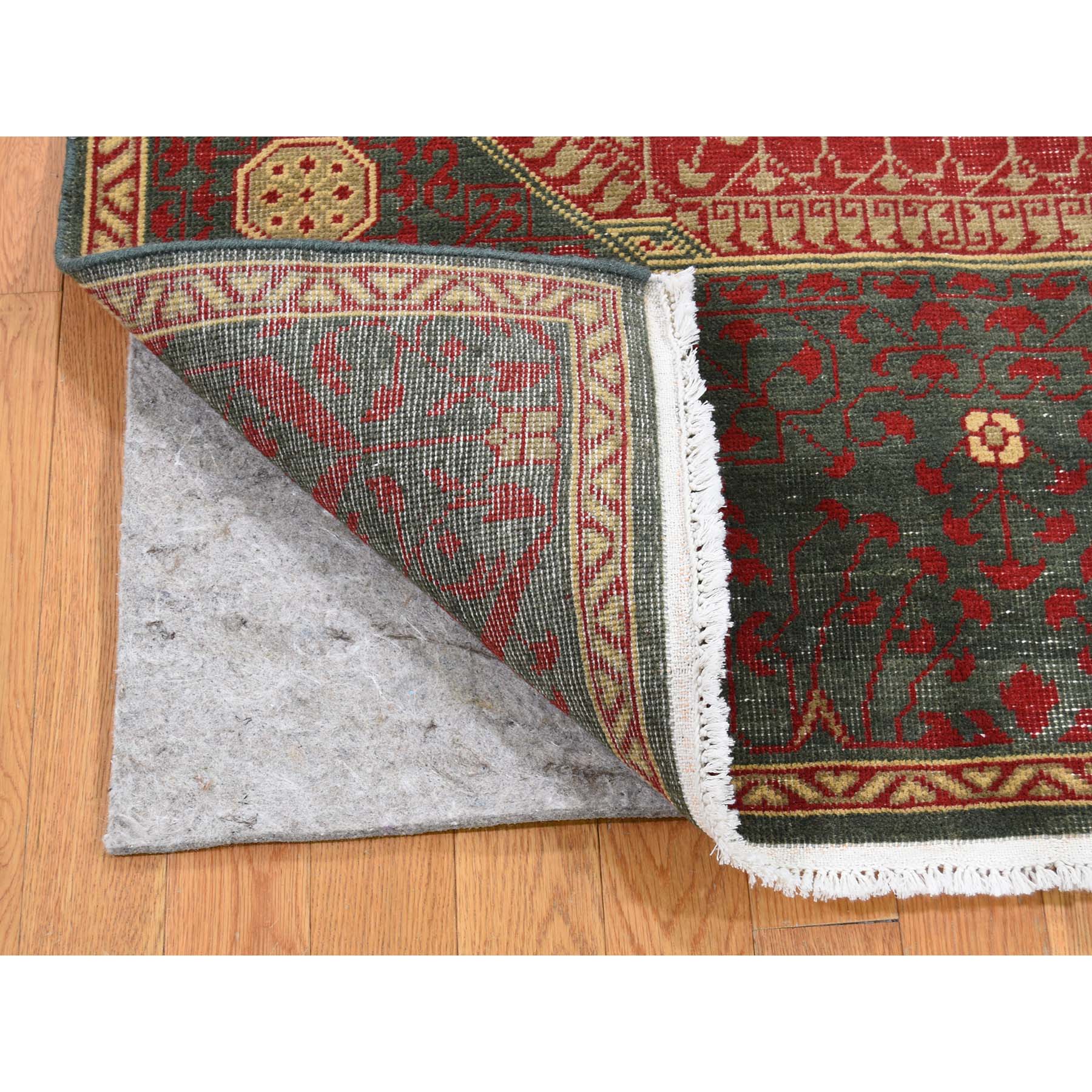 4-x6- Vintage Look Mamluk Zero Pile Shaved Low Worn Wool Rug Oriental 