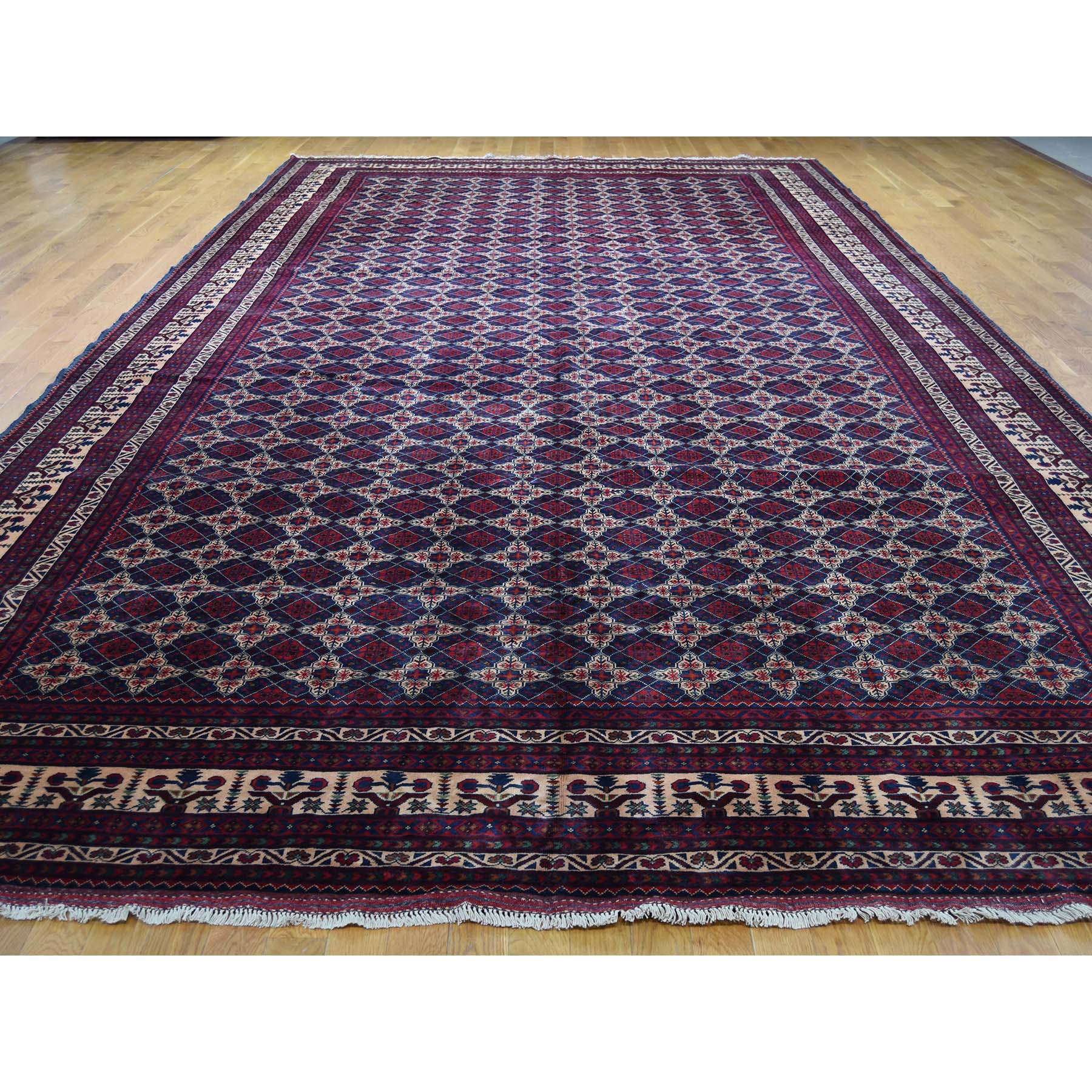 9-9 x19-8  Gallery Size Afghan Khamyab vegetables Dyes Hand Knotted Oriental Rug 