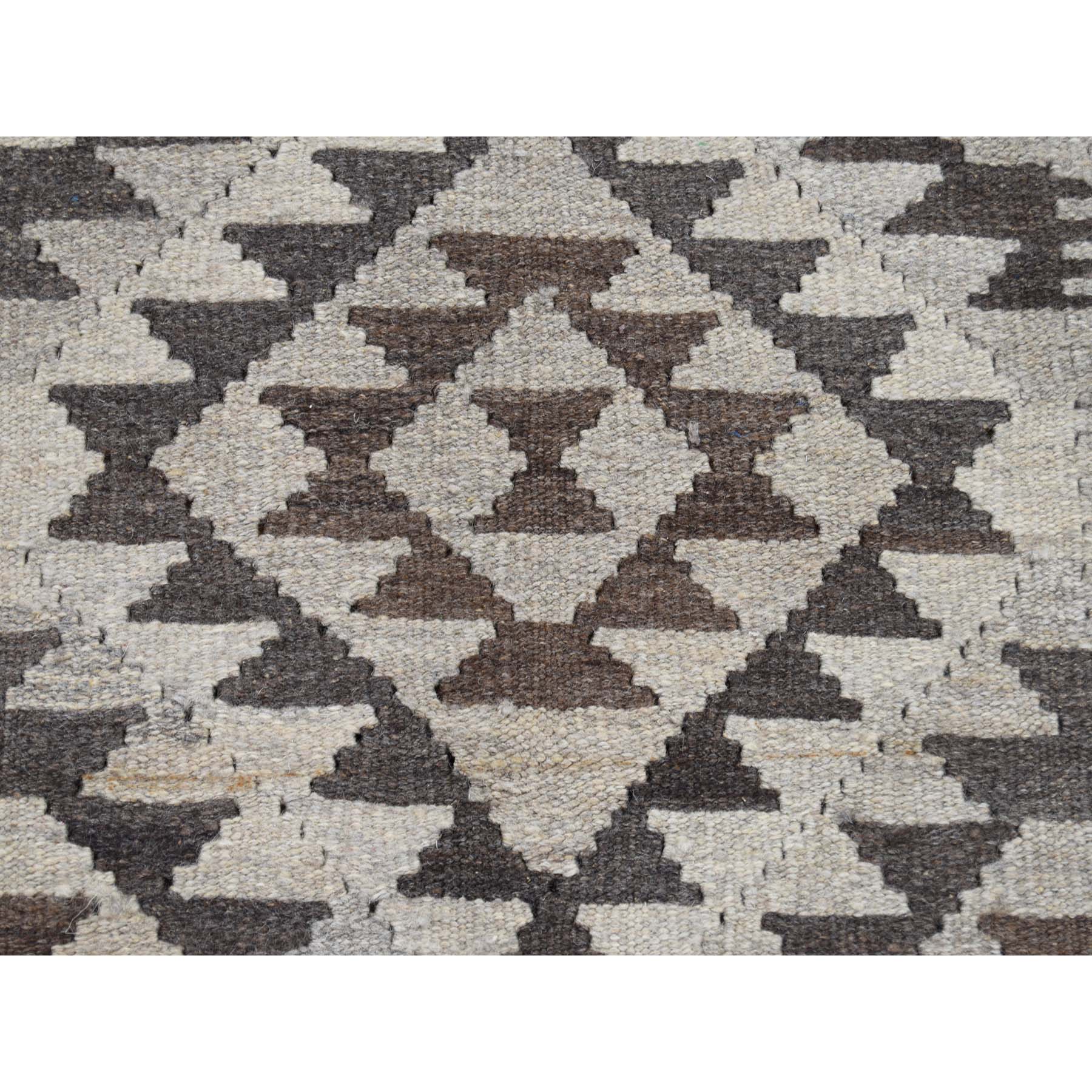 2-9 x4- Afghan Kilim Reversible Undyed Natural Wool Hand Woven Oriental Rug 