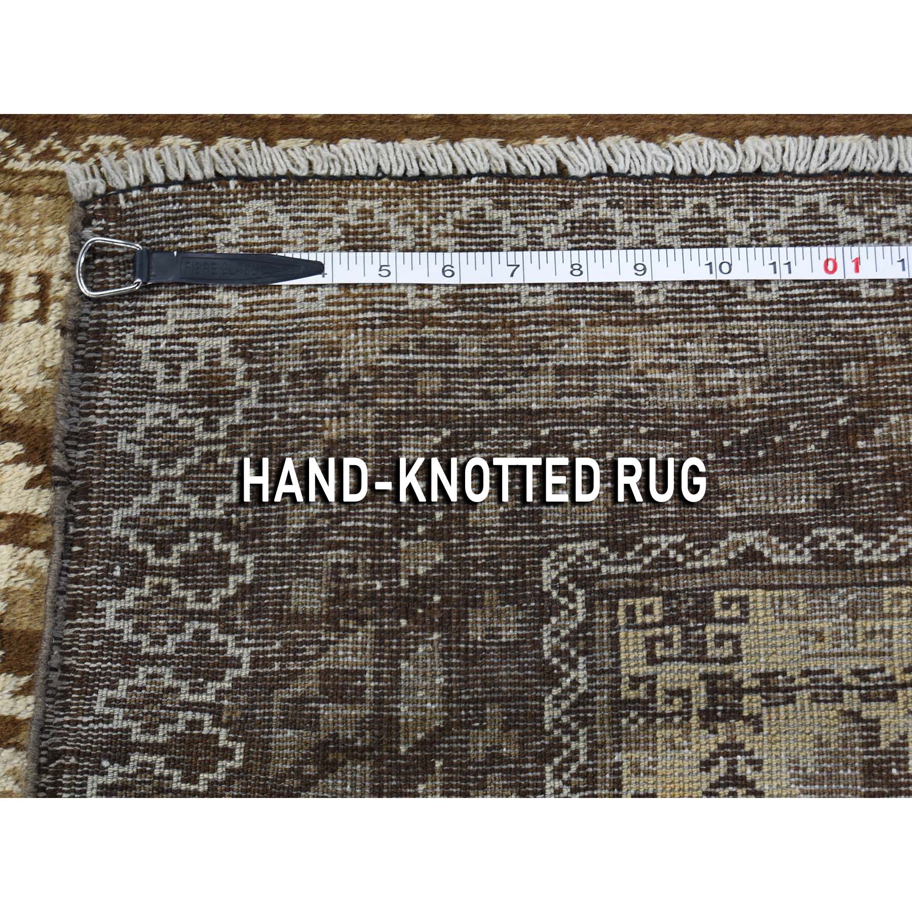 3-5 x6- Afghan Baluch Washed Out Pure Wool Hand-Knotted Oriental Rug 