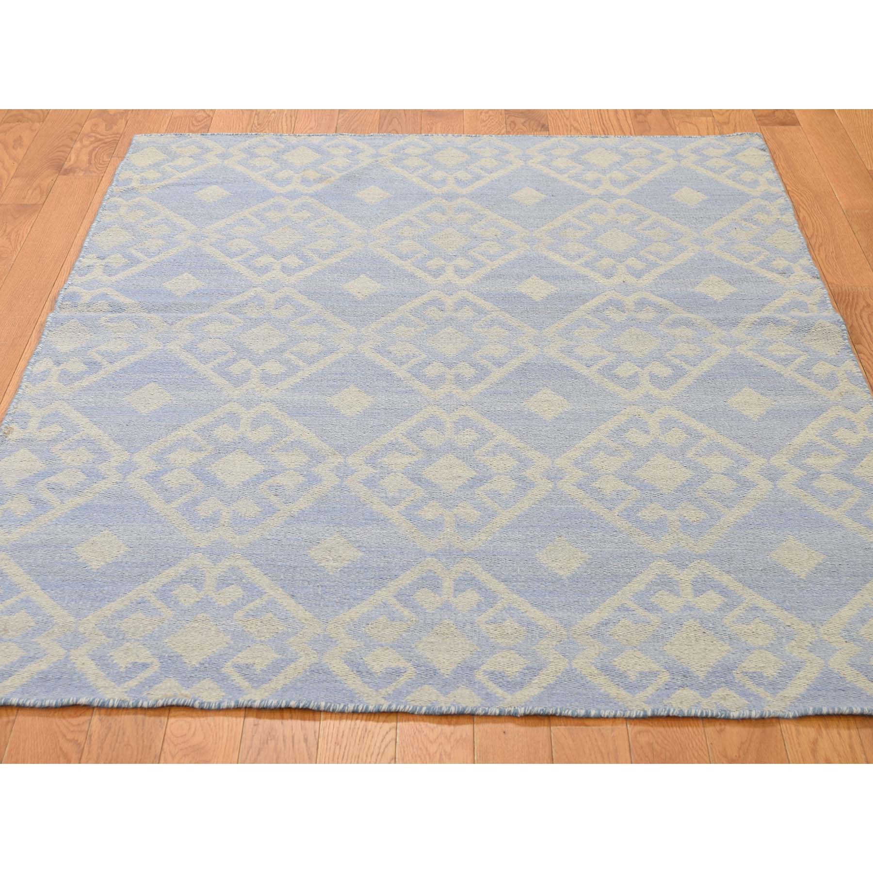 4-x6- Flat Weave Hand Woven Durie Kilim Reversible Oriental Rug 