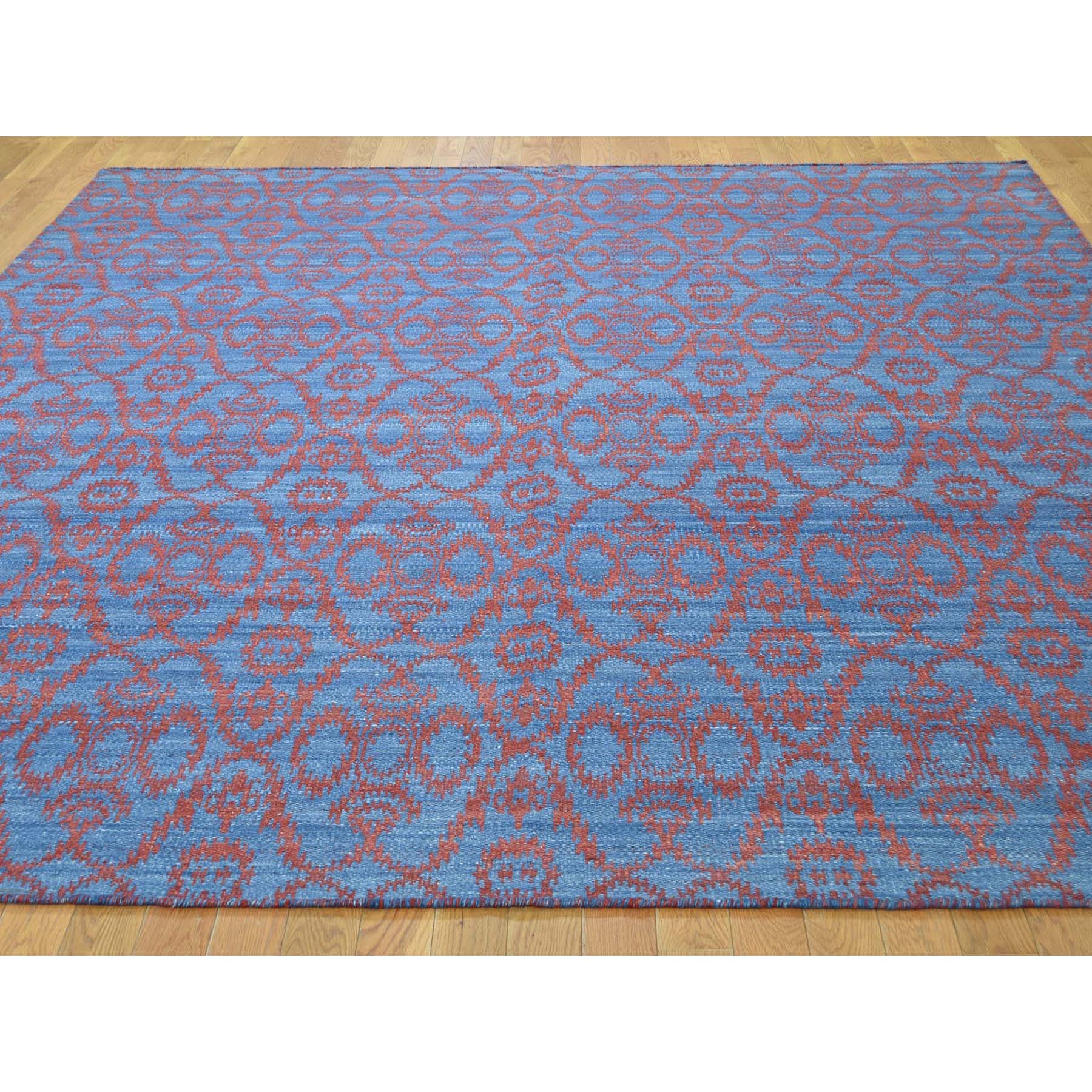 8-4 x9-8  Reversible Hand Woven Flat Weave Durie Kilim Oriental Rug 