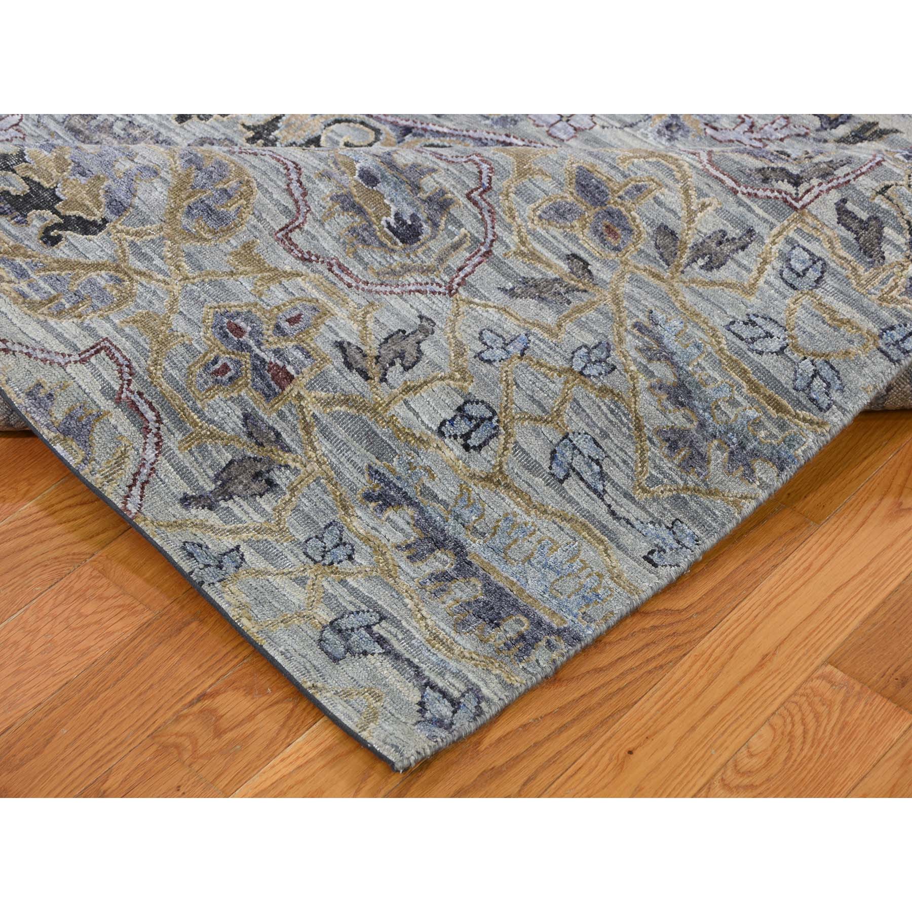 8-10 x12-1  THE MAHARAJA Silk with Textured Wool Hand-Knotted Oriental Rug 