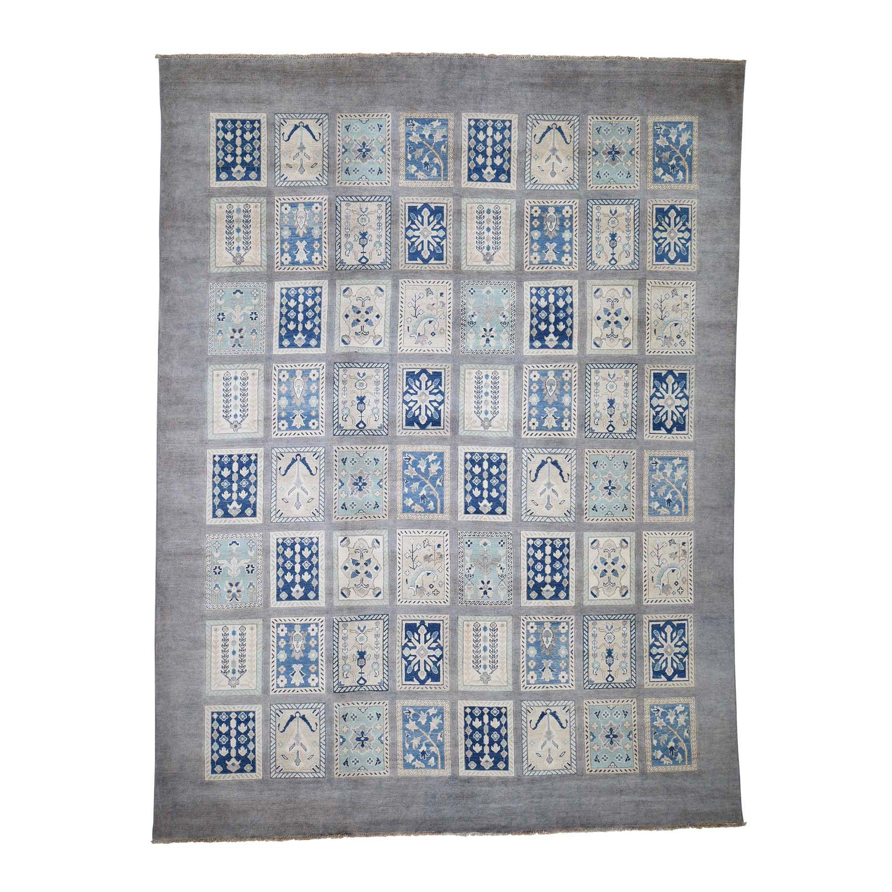8-5 x11-3  Vintage Look Kazak Garden Design Hand-Knotted Pure Wool Oriental Rug 