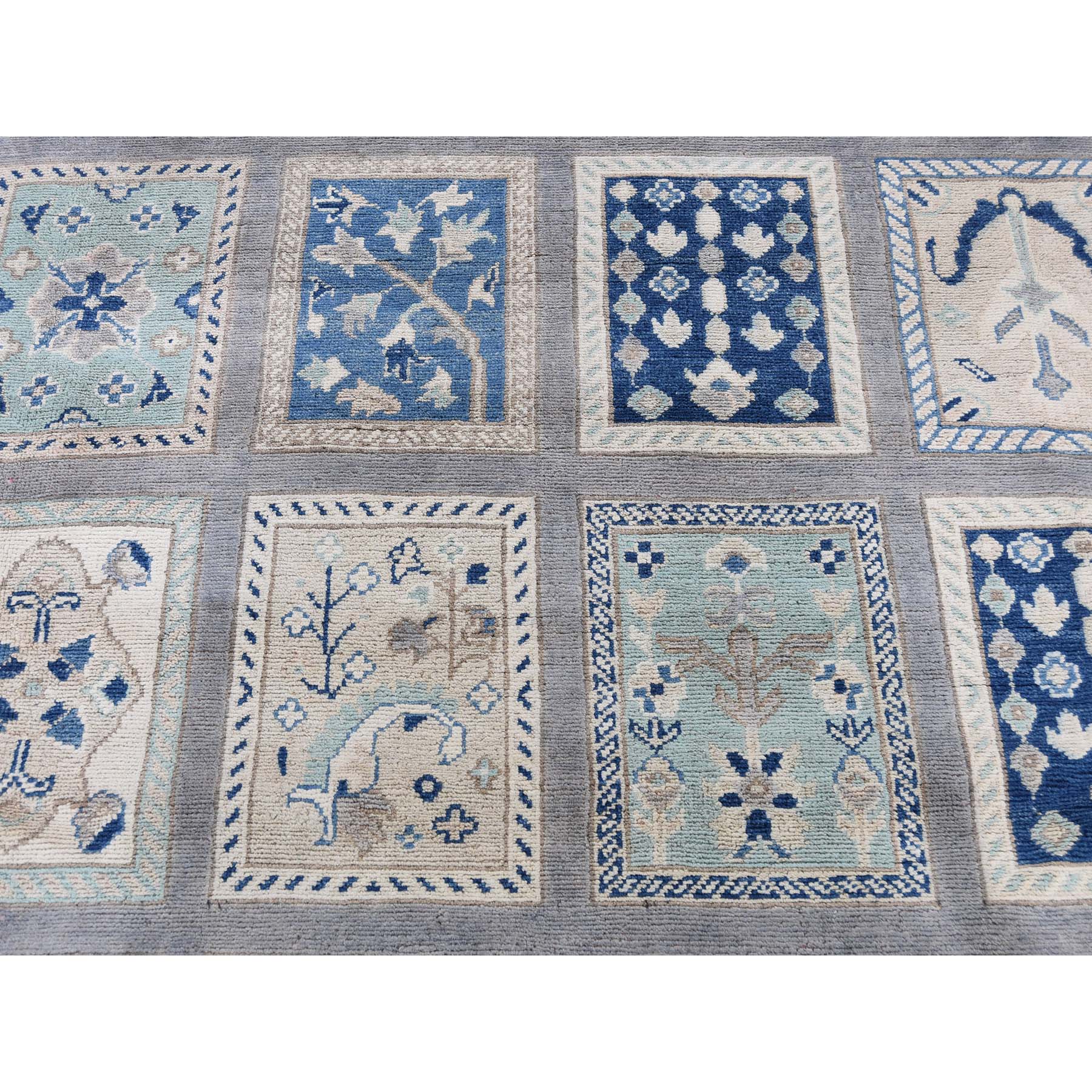 8-5 x11-3  Vintage Look Kazak Garden Design Hand-Knotted Pure Wool Oriental Rug 