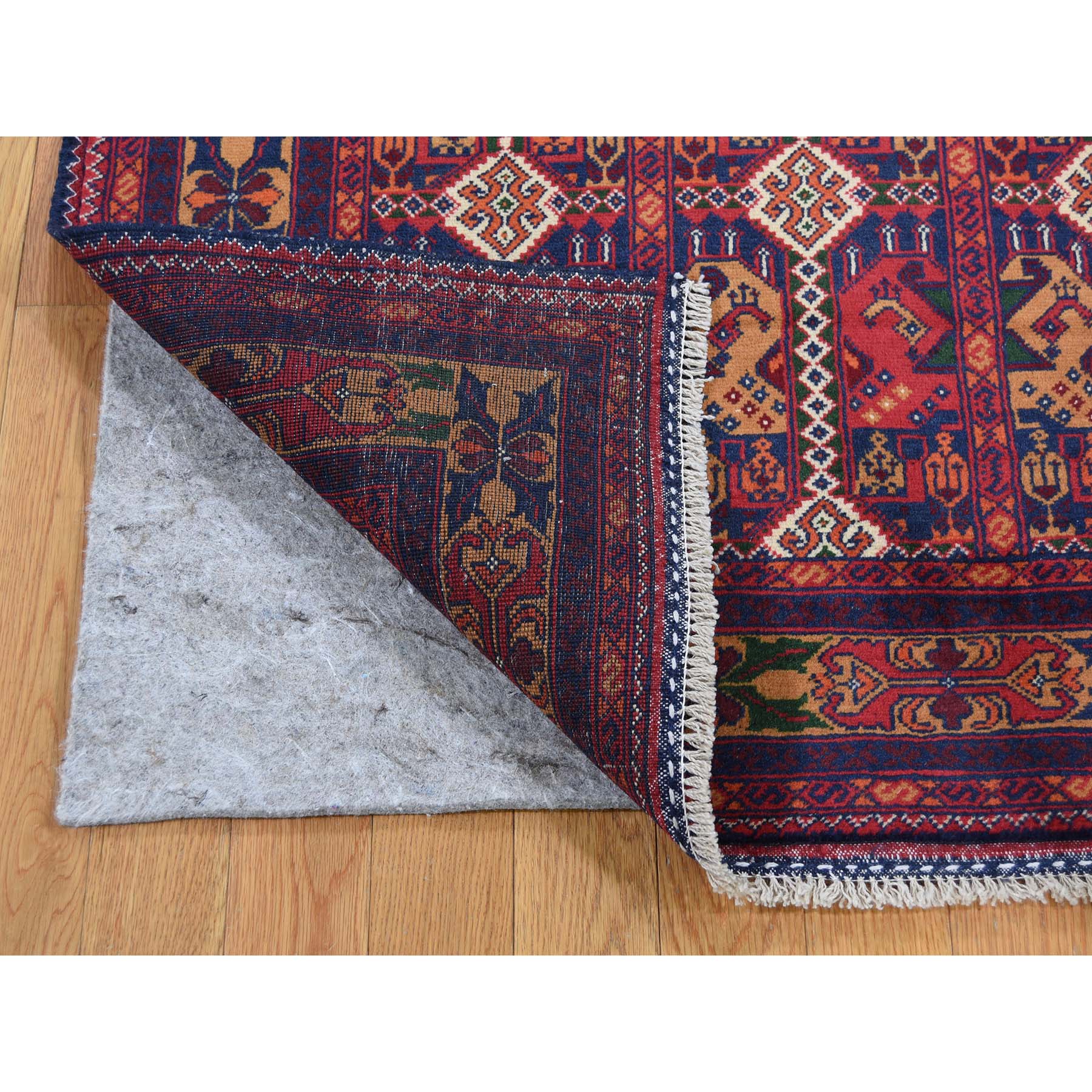 4-8 x6-6  Vegetable Dyes Afghan Khamyab Hand Knotted Pure Wool Rug 
