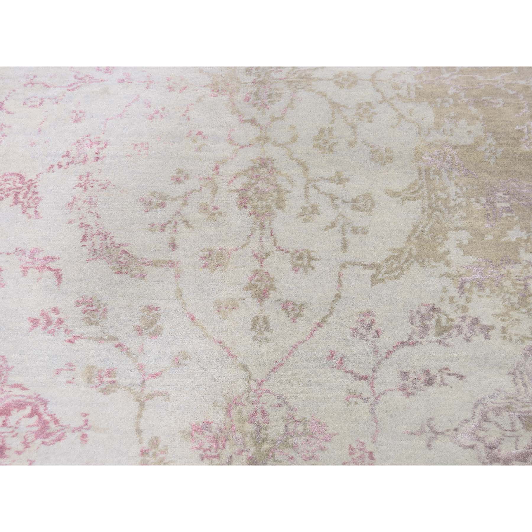 12-x15-6  Oversize Wool And Silk With Touch Of Pink Hand-Knotted Oriental Rug 