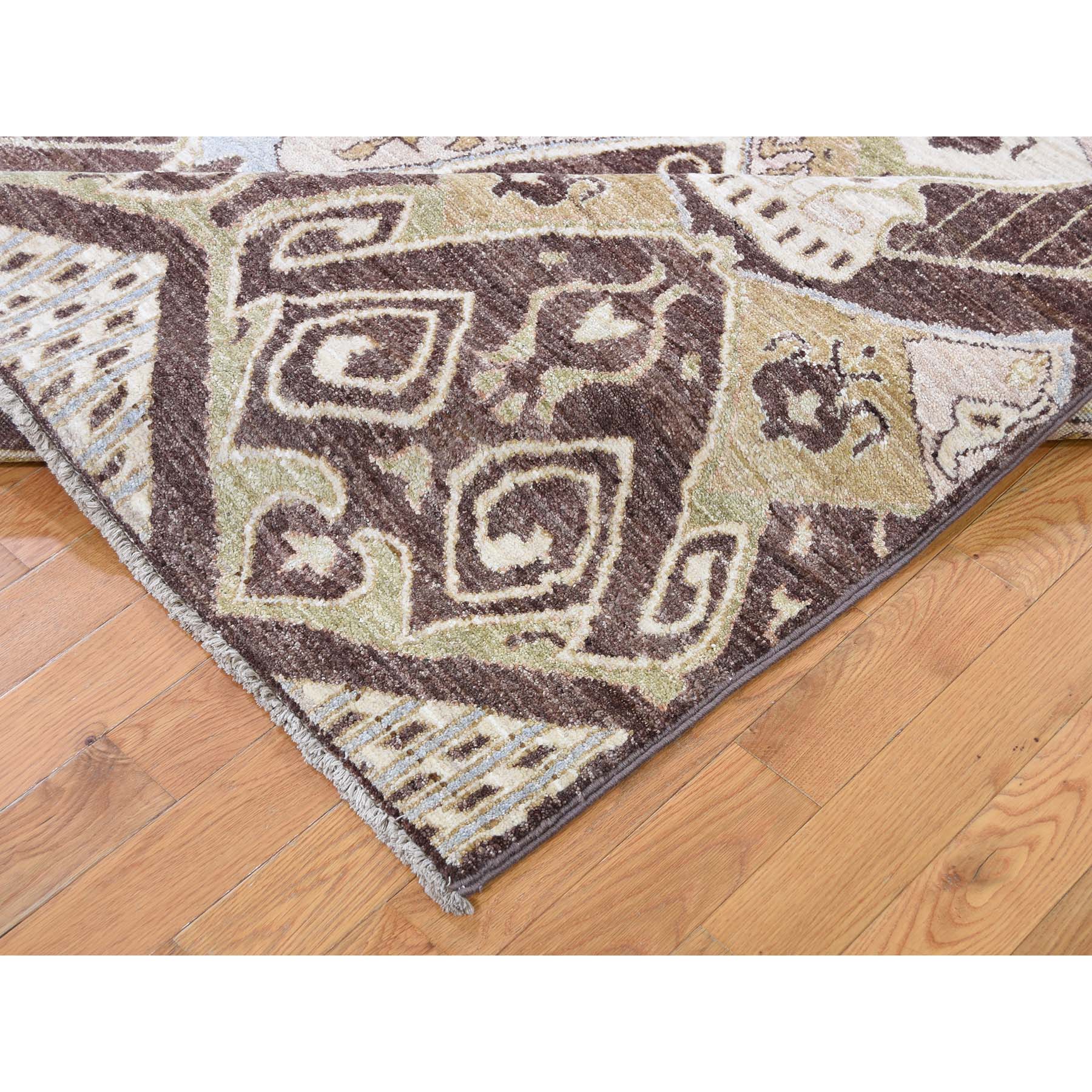 8-1 x10- kat Tribal and Geometric Design Pure wool Hand Knotted Oriental Rug 