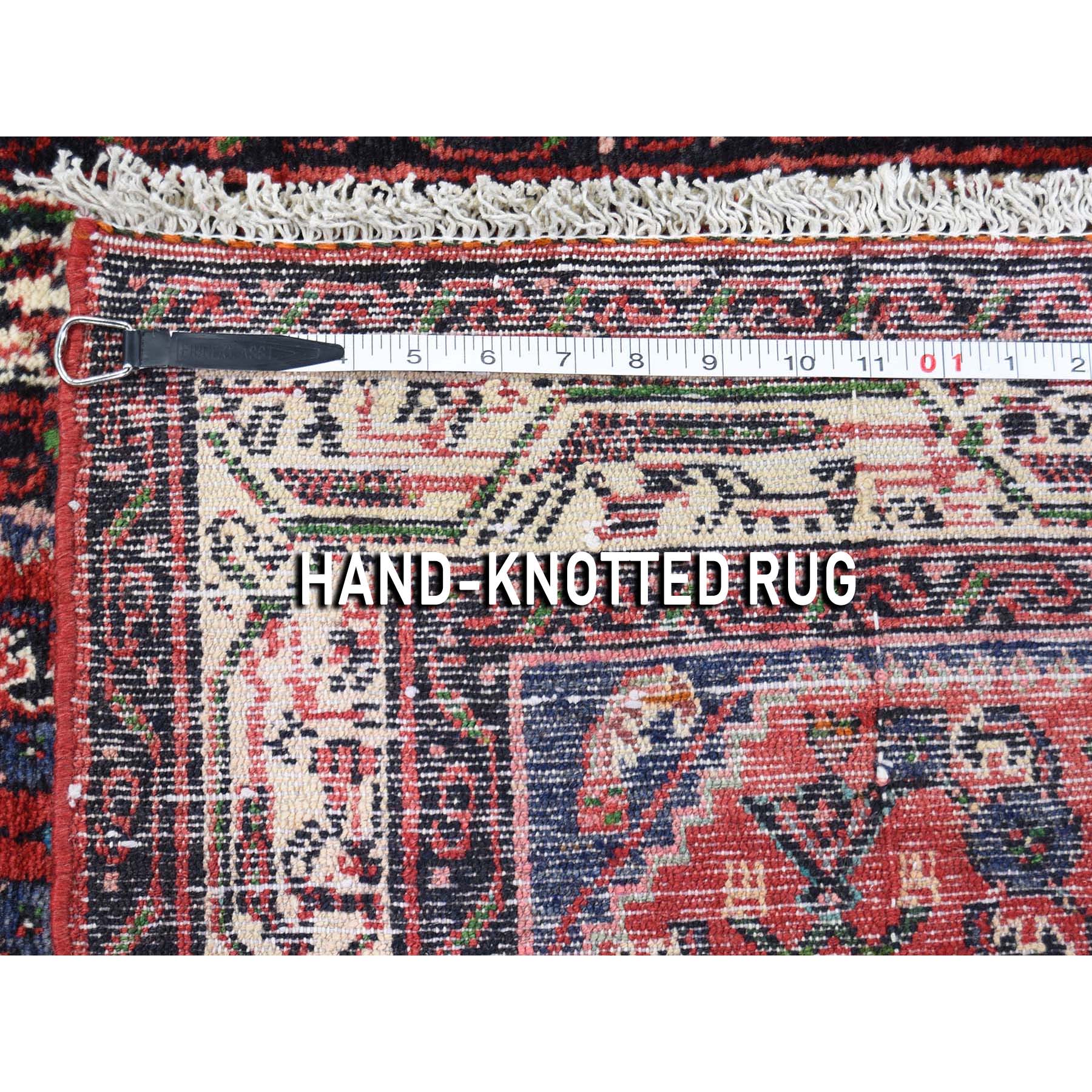 3-4 x4-6  Vintage Persian Hamadan Pure Wool Hand-Knotted Oriental Rug 