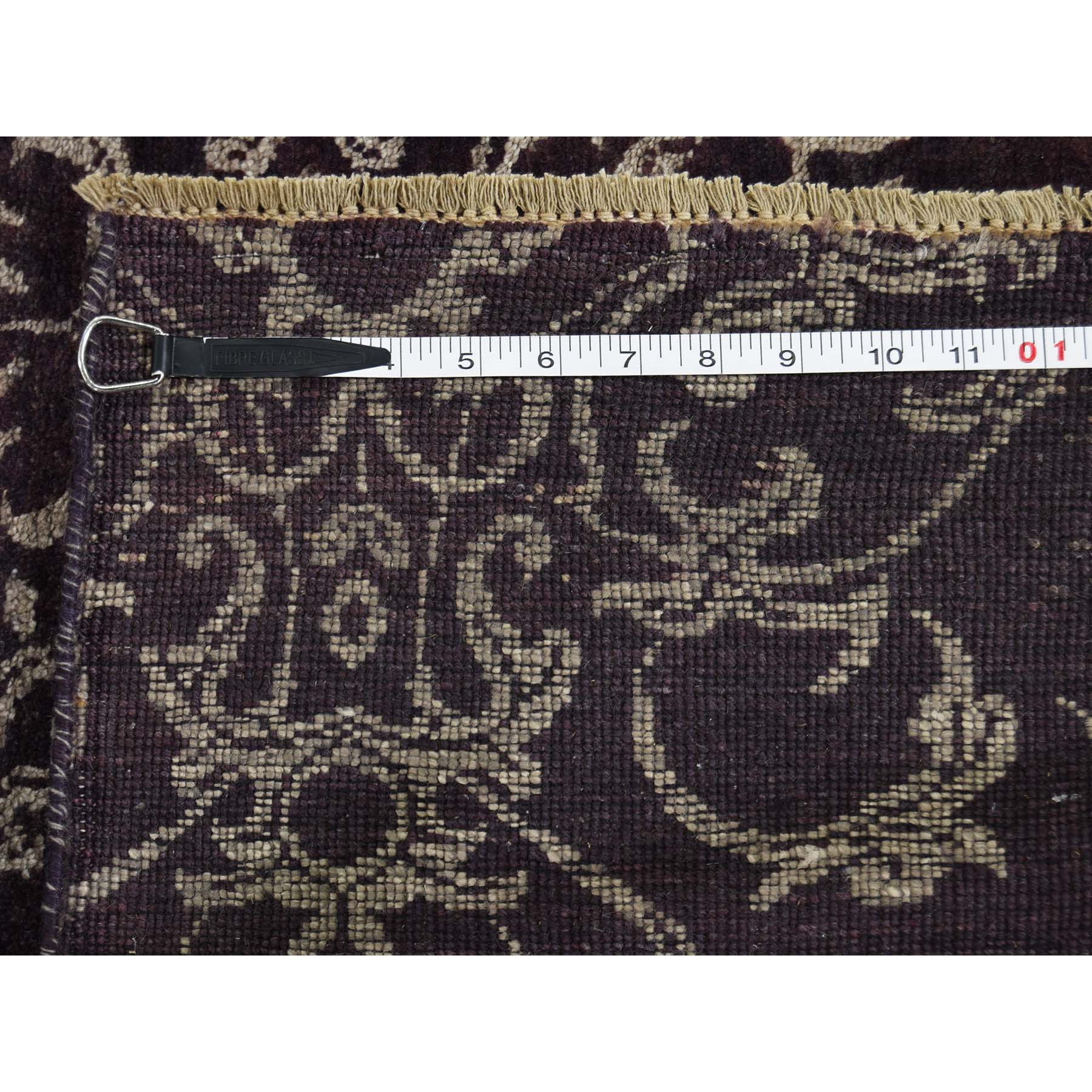 2-5 x9-7  Runner Wool and Silk Tone on Tone Damask Handmade Oriental Rug 