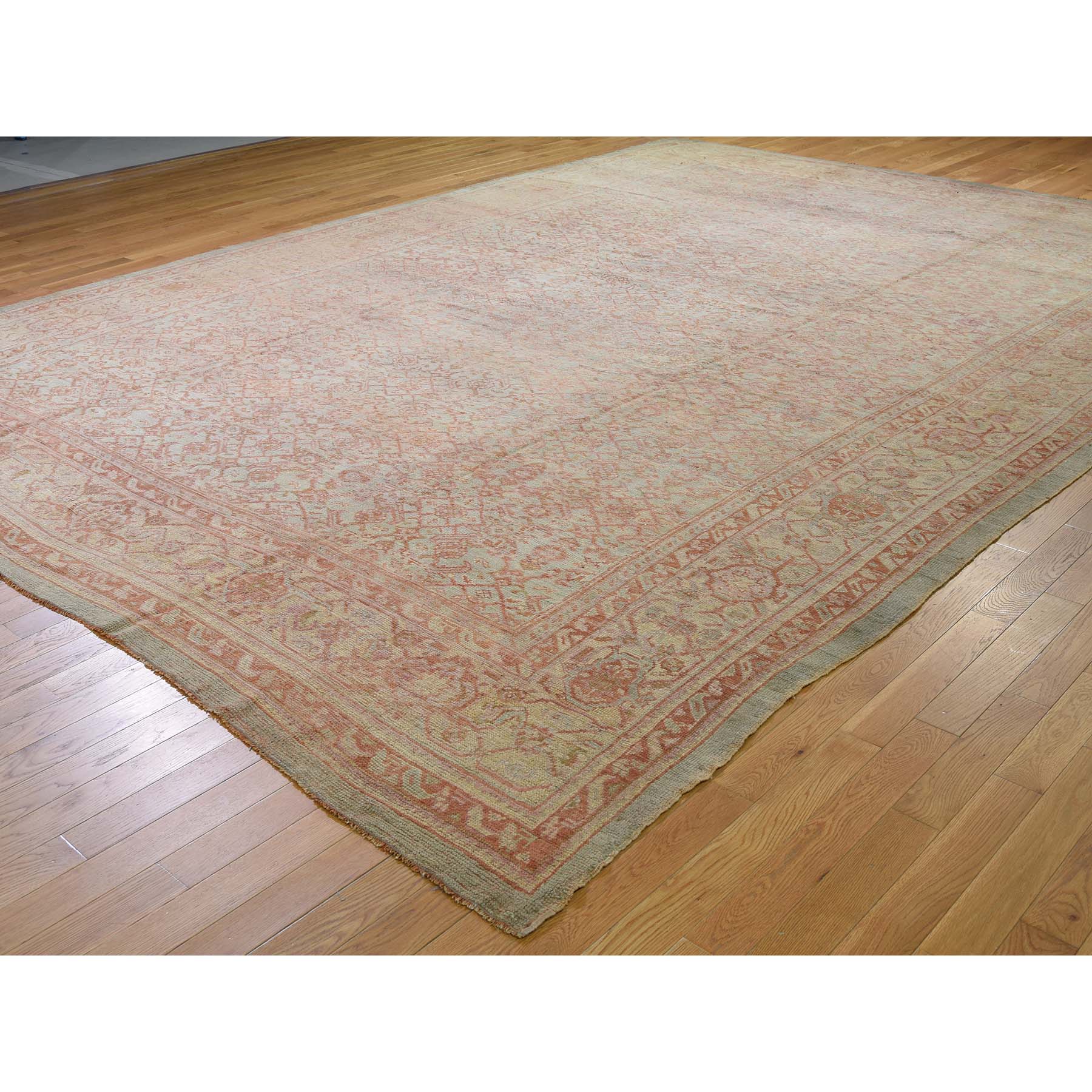10-10 x15-3  Oversized Antique Turkish Oushak Exc Condition Pure Wool Hand-Knotted Oriental Rug 