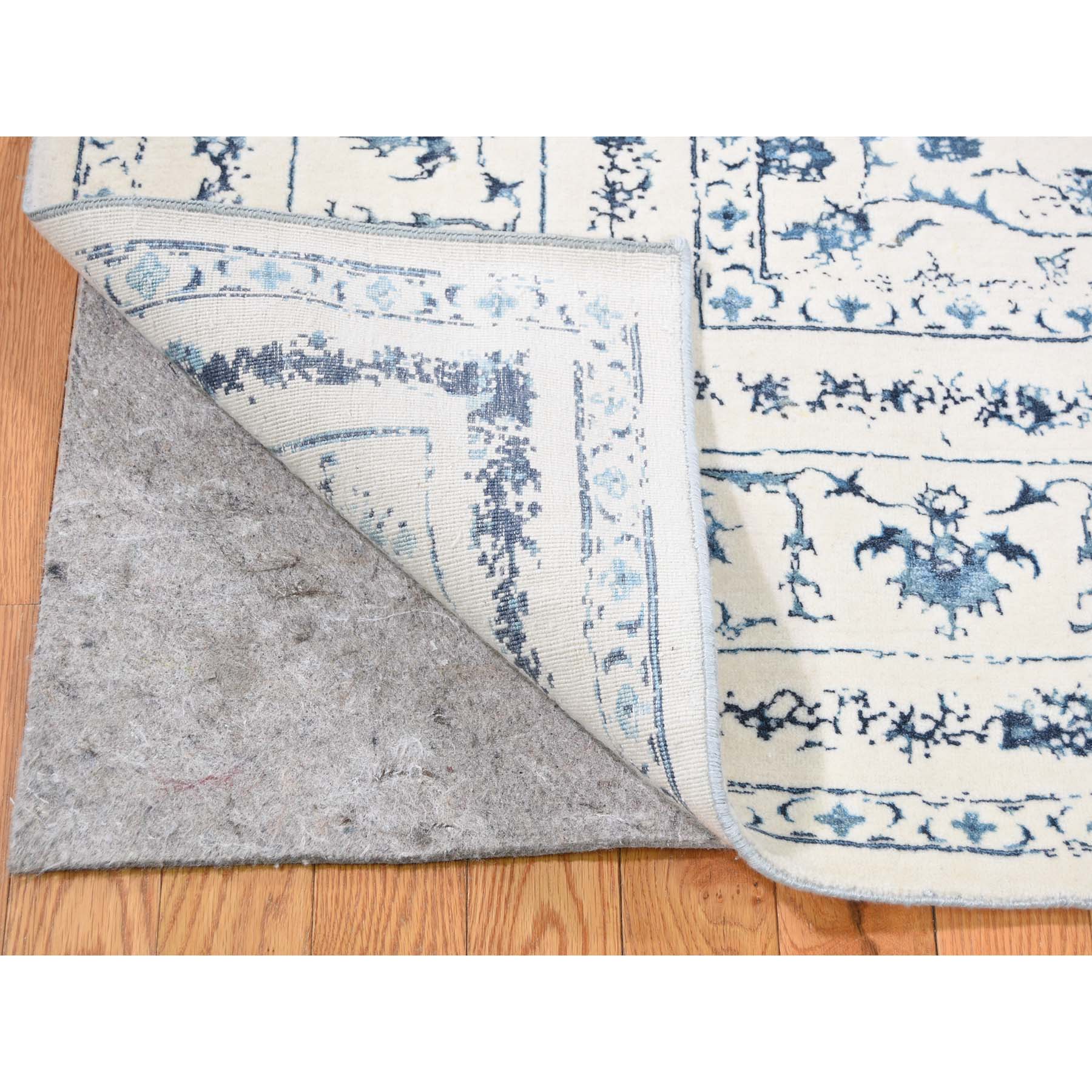 9-x12-1  Modern Broken Design Kashan Wool and Silk Hand Knotted Oriental Rug 