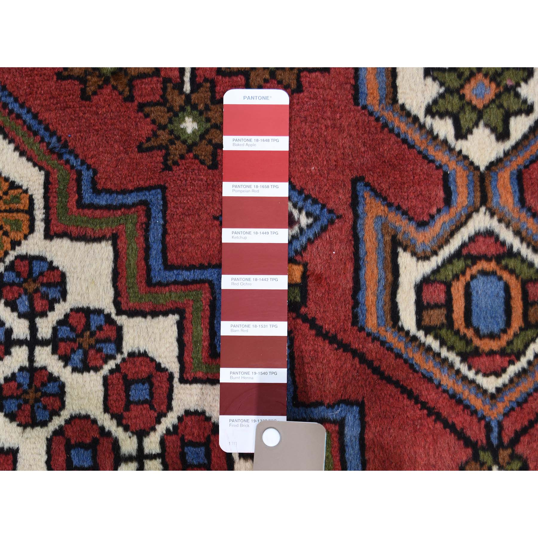 3-5 x5-3  Vintage Persian Hamadan Pure Wool Hand-Knotted Oriental Rug 