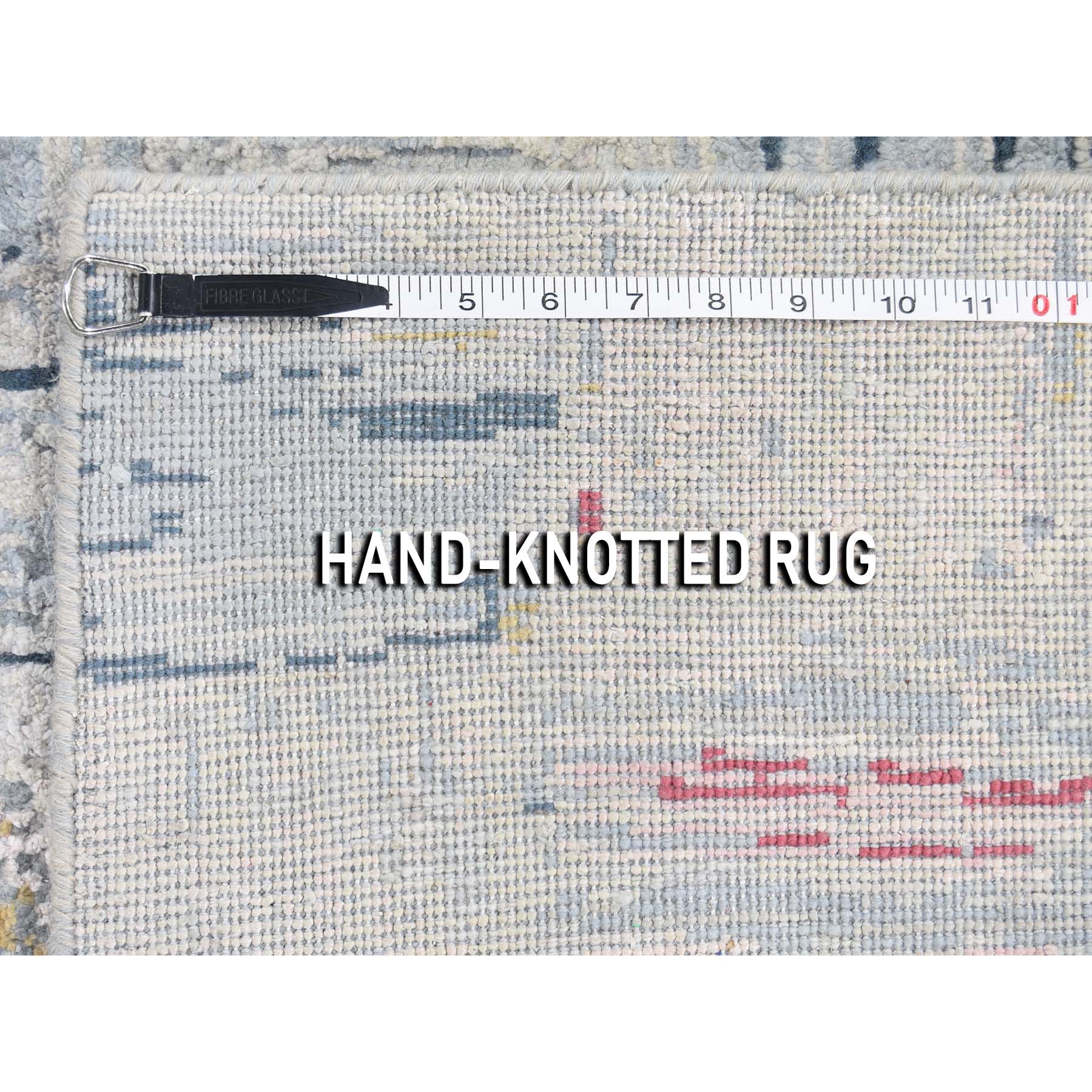 8-10 x12- THE CROSSING POINTS, Wool And Pure Silk Hand-Knotted Oriental Rug 