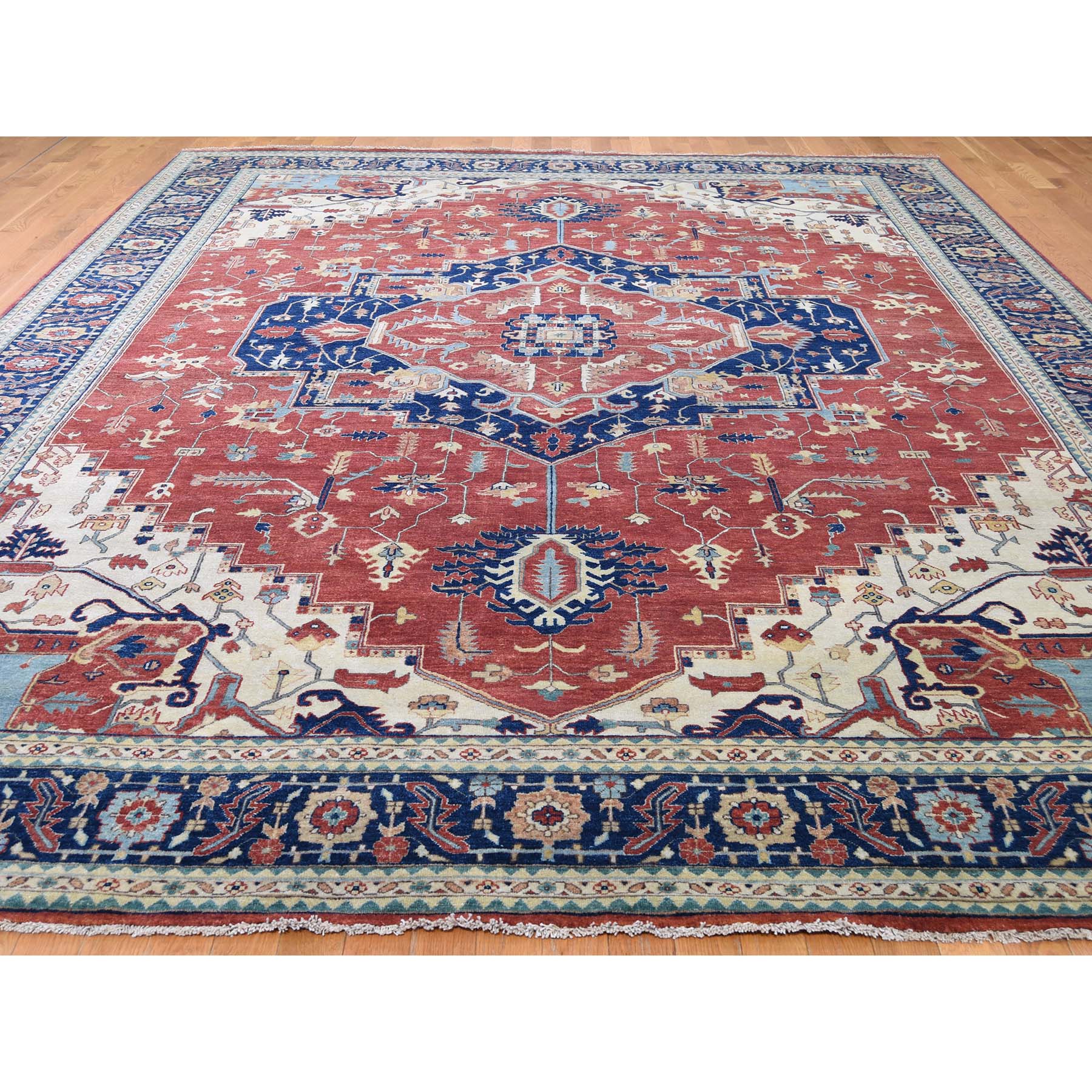10-1 x14-2  Antiqued Heriz Re-creation Pure Wool Hand Knotted Oriental Rug 
