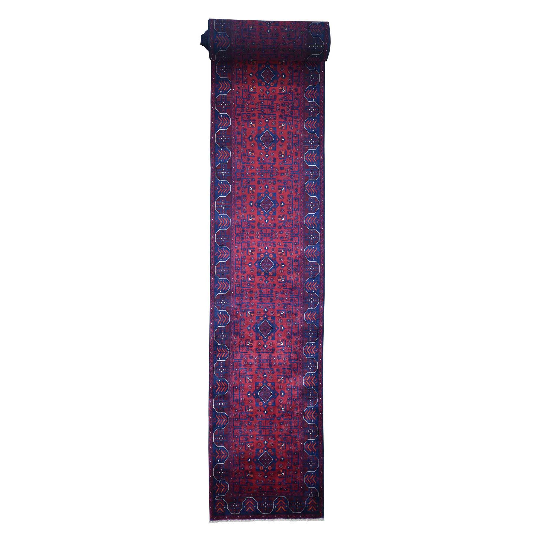 2'6"X31'8" Afghan Khamyab Silky Wool Xl Runner Hand-Knotted Oriental Rug moadd977