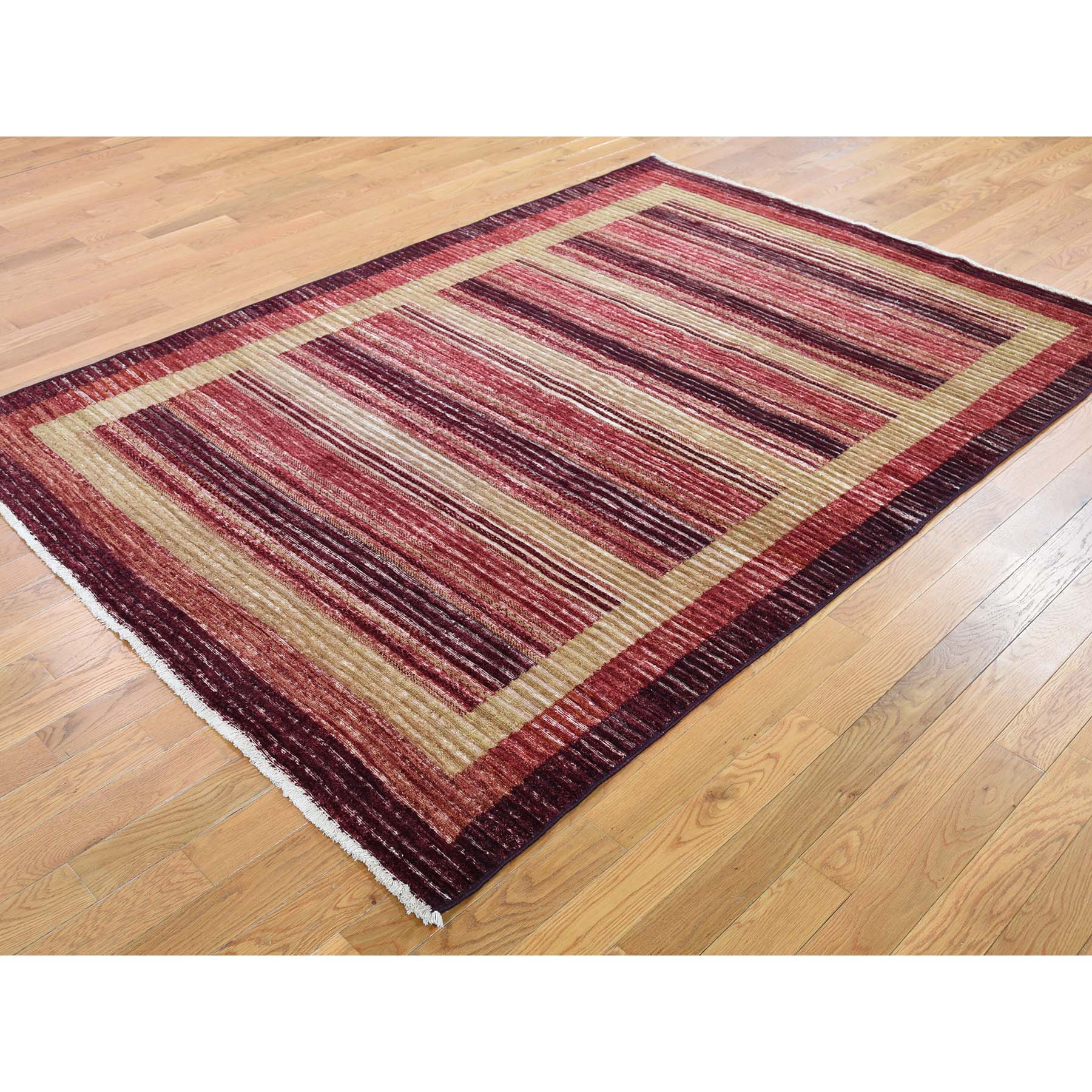 5-4 x7-8  On Clearance Pure Wool Peshawar Gabbeh Hand Knotted Oriental Rug 