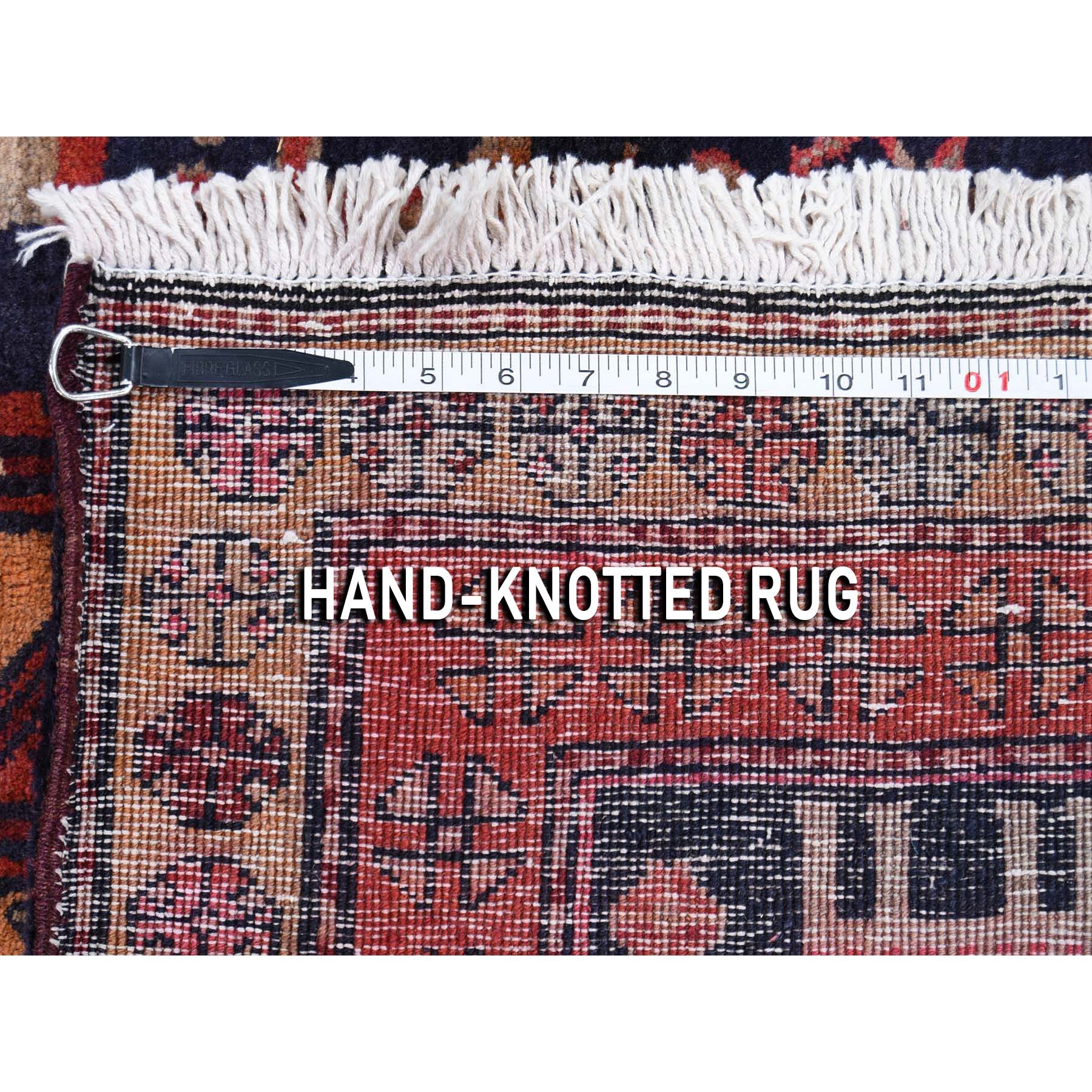 4-6 x10- Vintage North East Persian Pure Wool Wide Runner Oriental Rug 