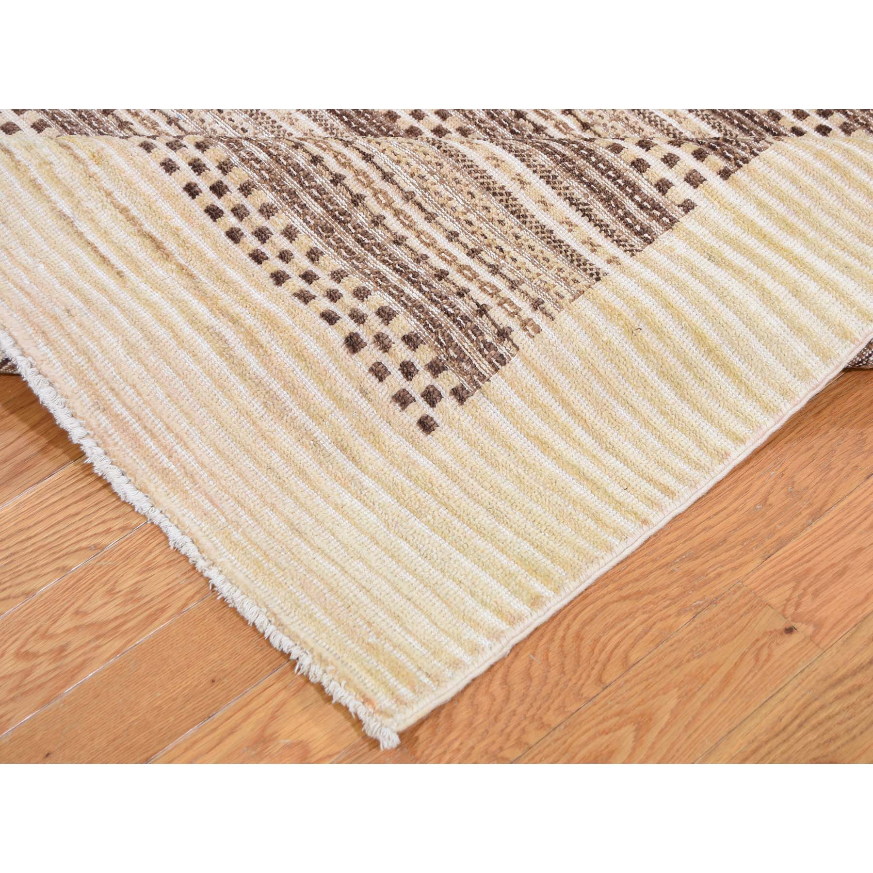5-4 x8-1  Striped Modern Brown Gabbeh Hand Knotted Pure Wool Oriental Rug 