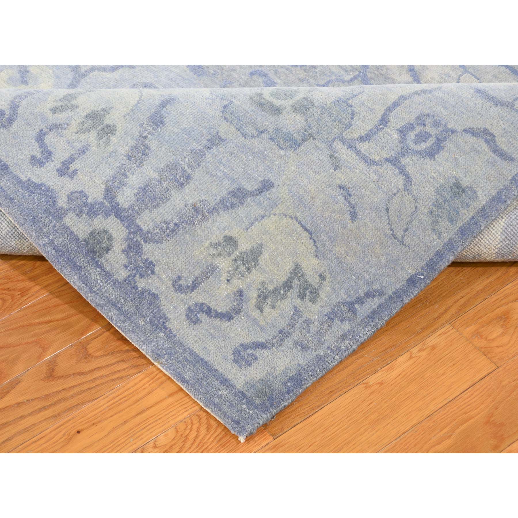 8-x9-10  Modern Light Blue Tone on Tone Pure Wool Hand-Knotted Oriental Rug 