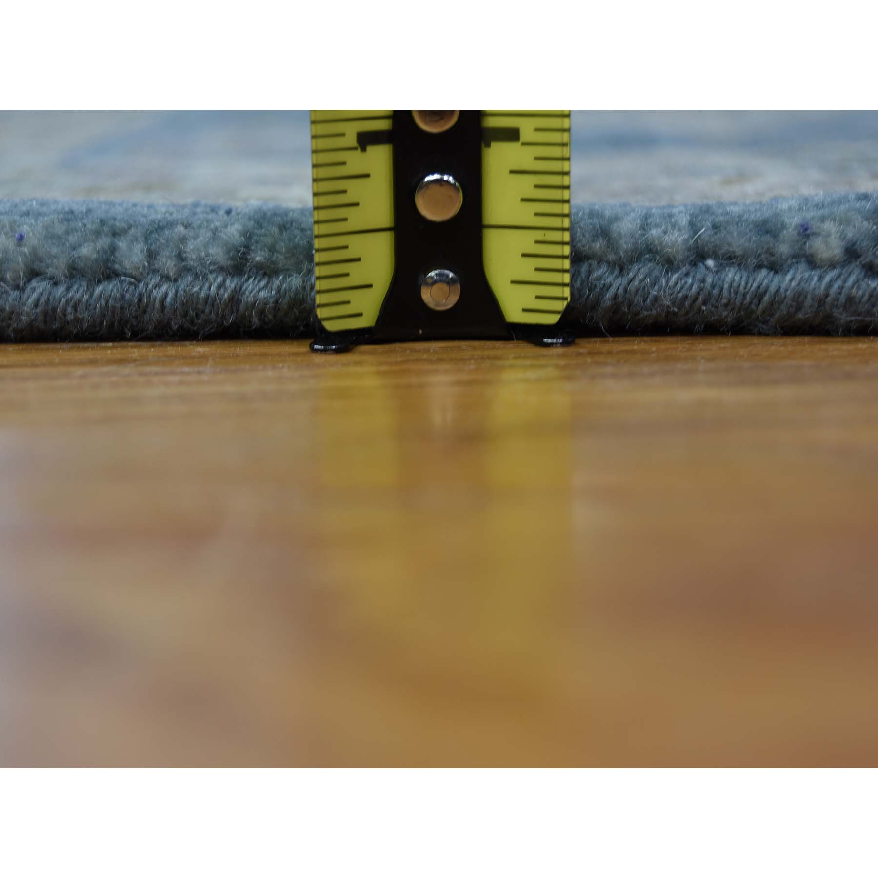 9-x12- Blue Karajeh Design Pure Wool Hand-Knotted Oriental Rug 