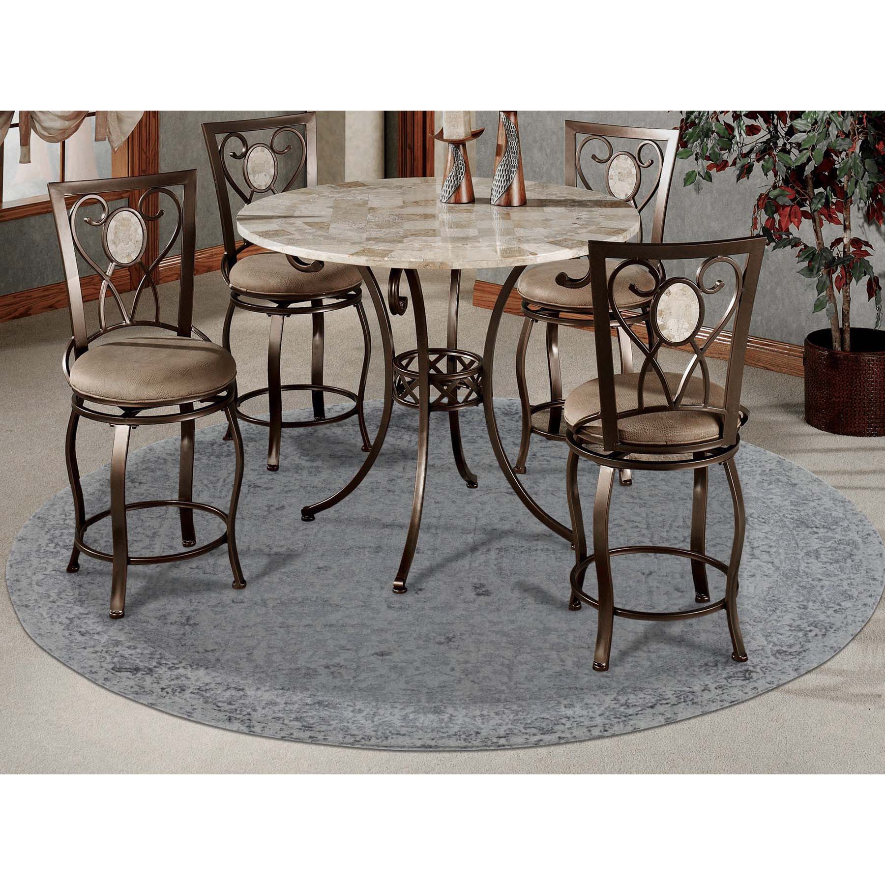 7-9 x7-9  jacquard Hand-Loomed Gray Broken Cypress Tree Design Wool And Silk Thick And Plush Round  Oriental Rug 