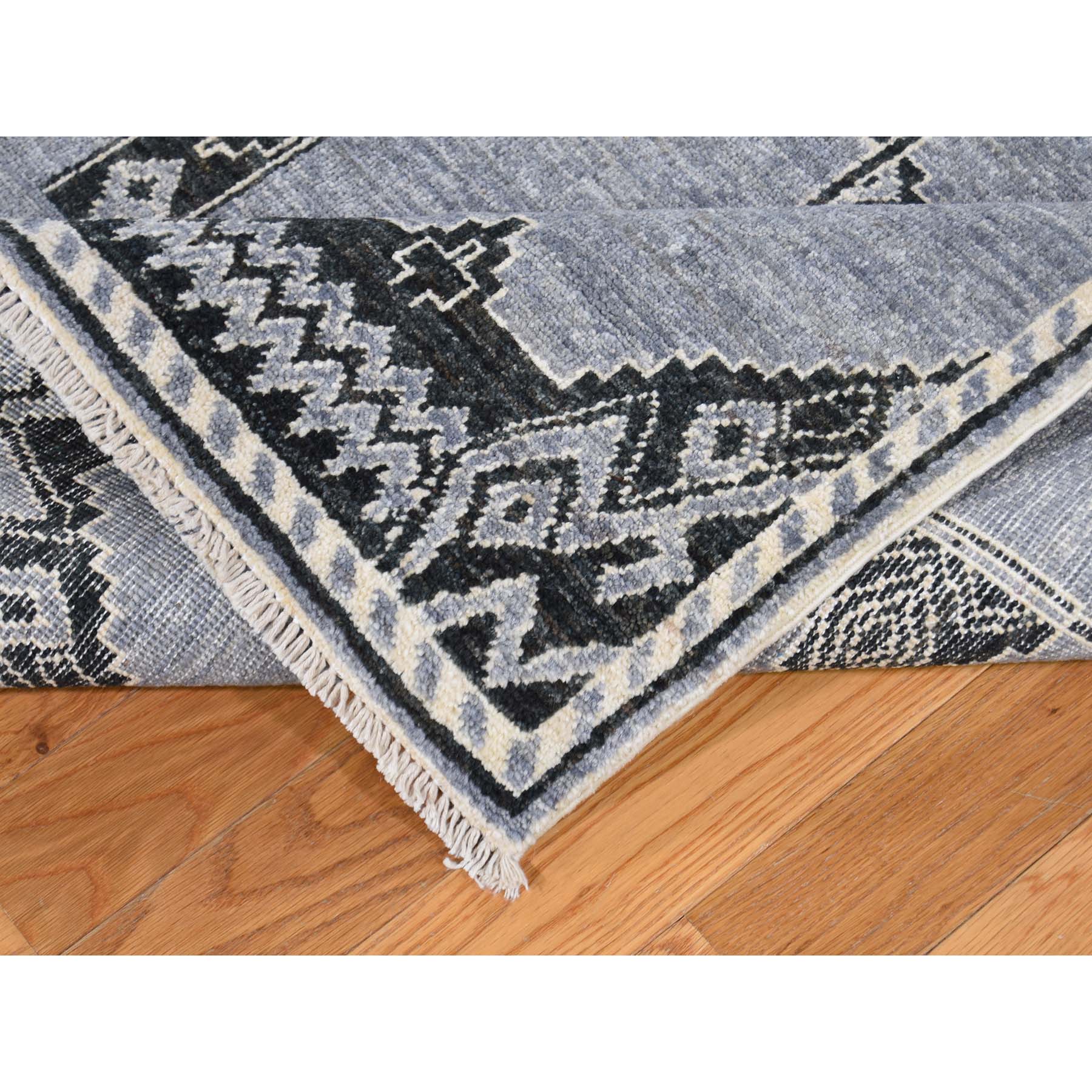 8-1 x10- Silver Peshawar Berber Motif Influence Southwestern Design Pure Wool Oriental Rug 