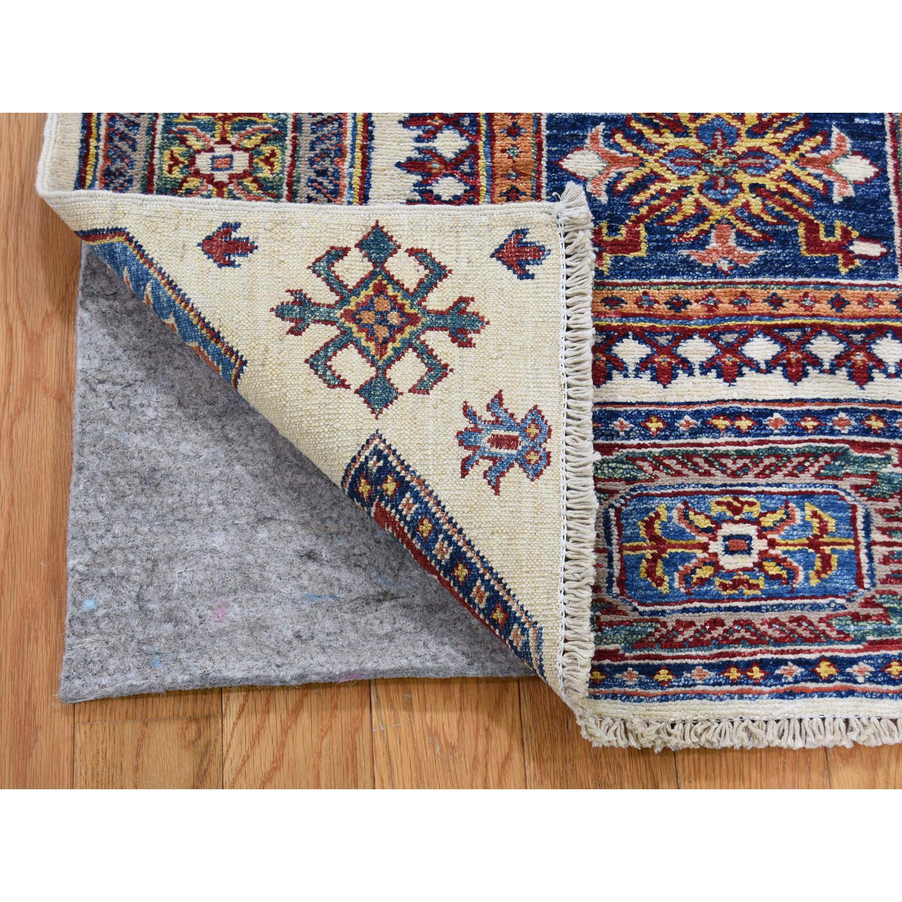 2-9 x4- Ivory Super Kazak Oriental Pure Wool Hand-Knotted Oriental Rug 