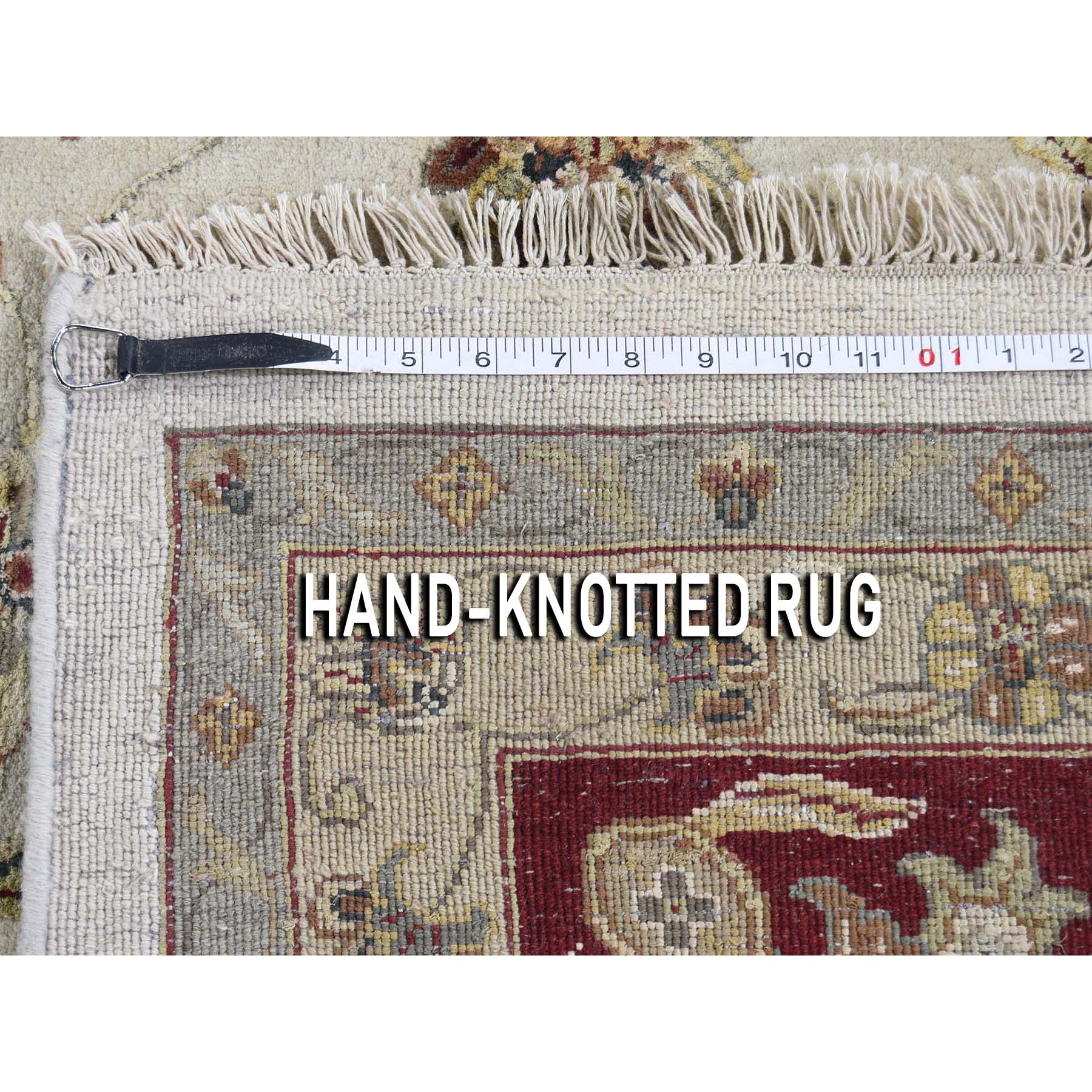 12-x18-2  Oversized Hand-Knotted Half Wool & Half Silk Rajasthan Oriental Rug 