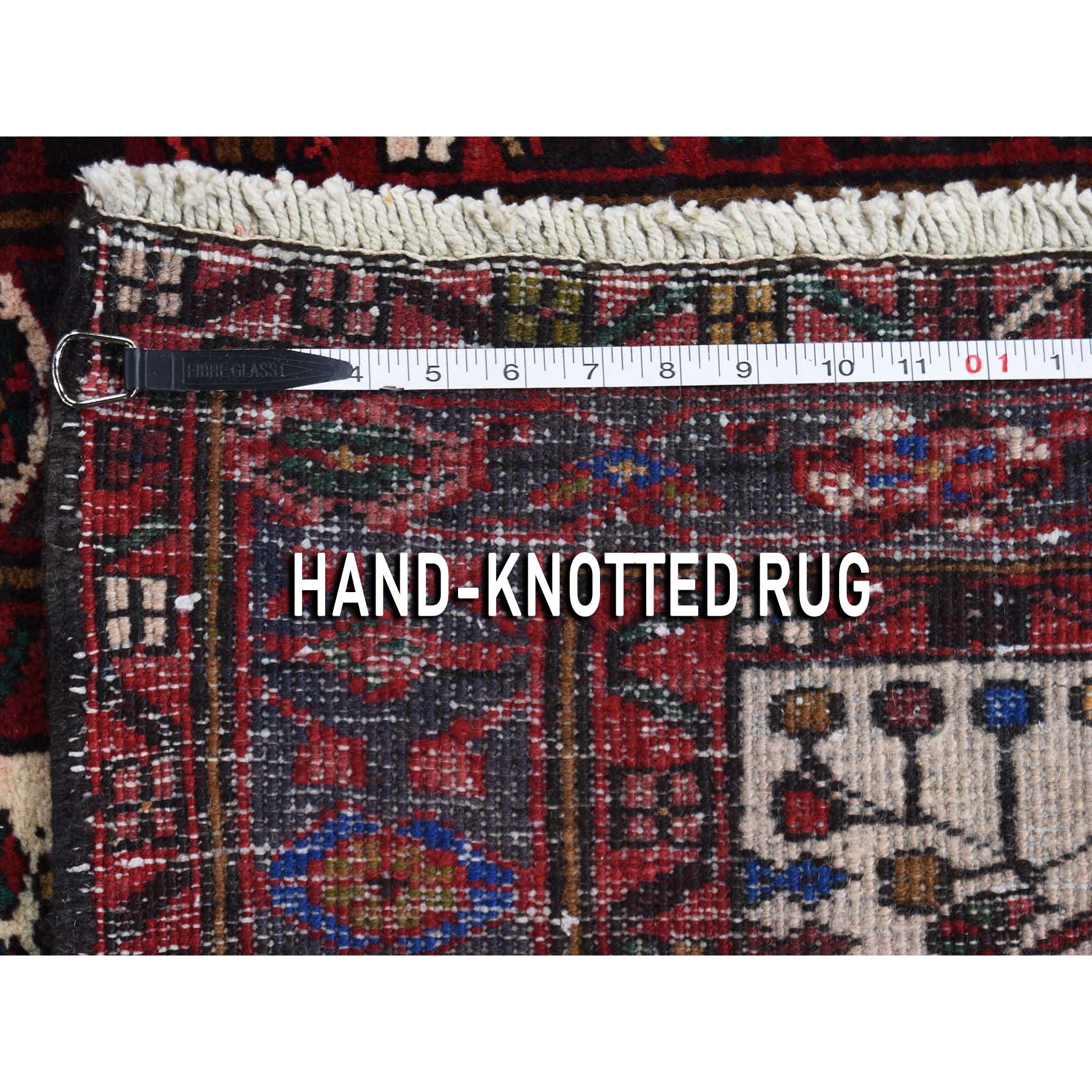 3-2 x10-5  Vintage Persian karajeh Pure Wool Runner Hand-Knotted Oriental Rug 
