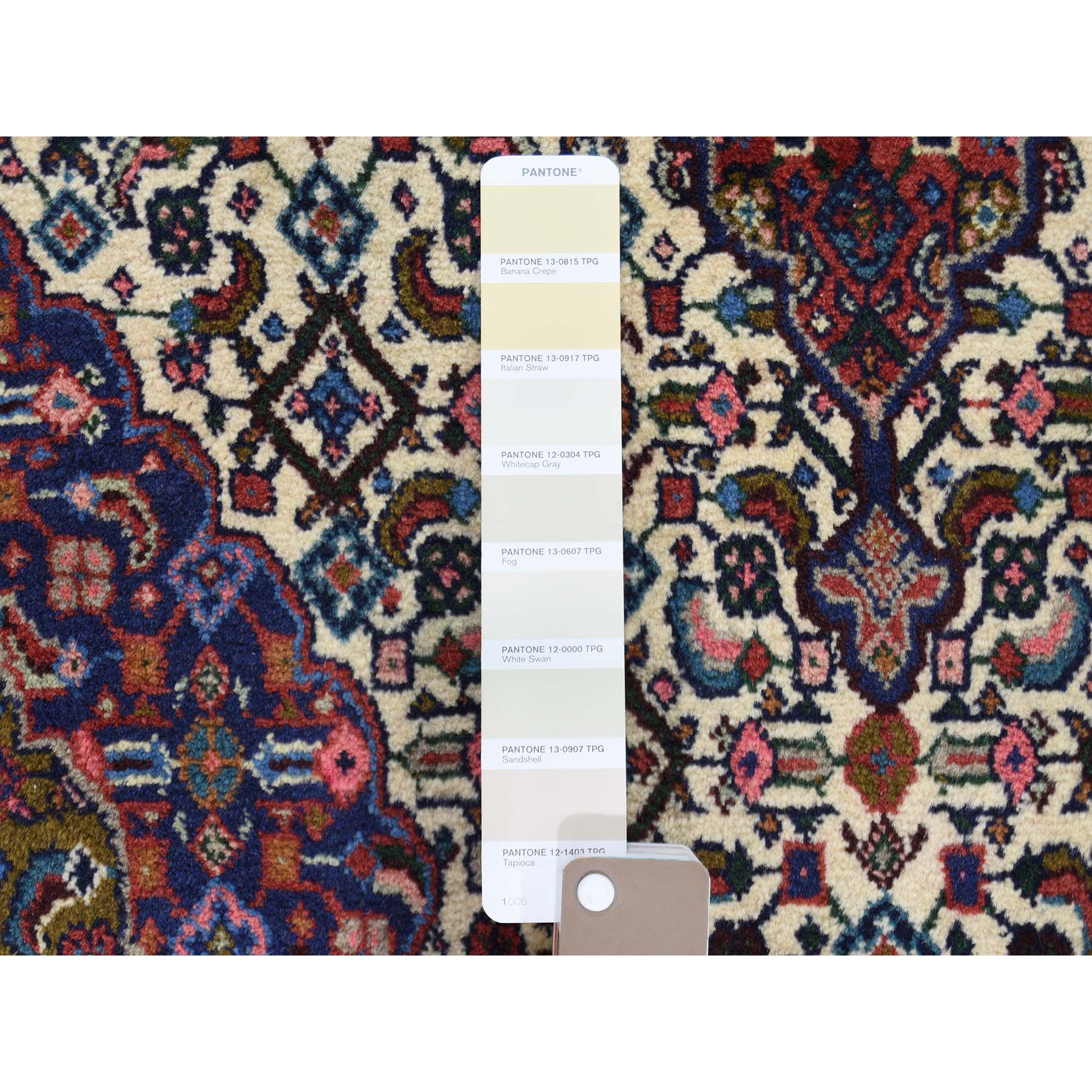 2-7 x4-1  Ivory New Persian Bijar Dense And Plush 300 KPSI Pure Wool Hand-Knotted Oriental Rug 